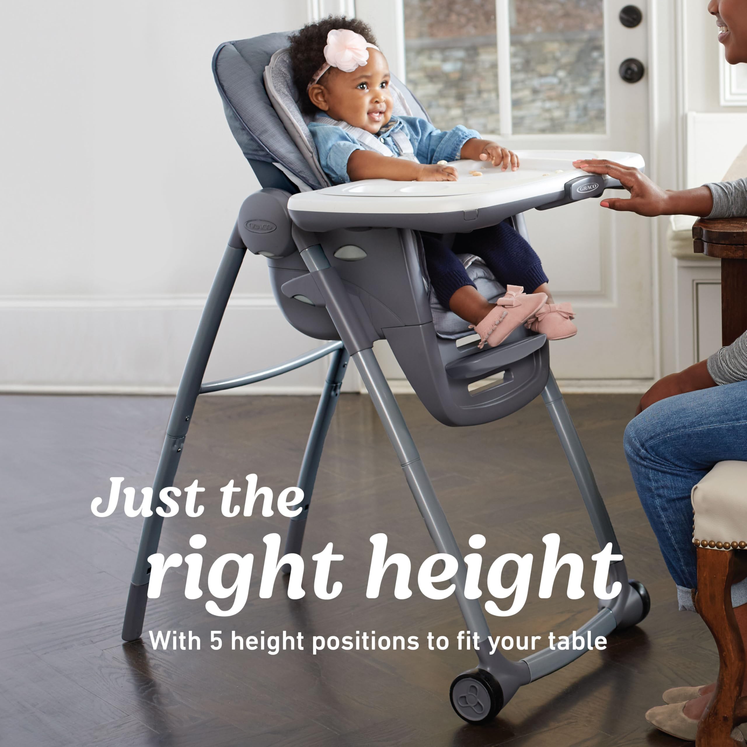 Graco Table2Table Premier Fold 7-in-1 Convertible High Chair - Converts to Toddler Dining Booster Seat, Kids Table & Play Chair | Safe Baby Feeding & Multi-Purpose Nursery Furniture for Home & Restaurant Use