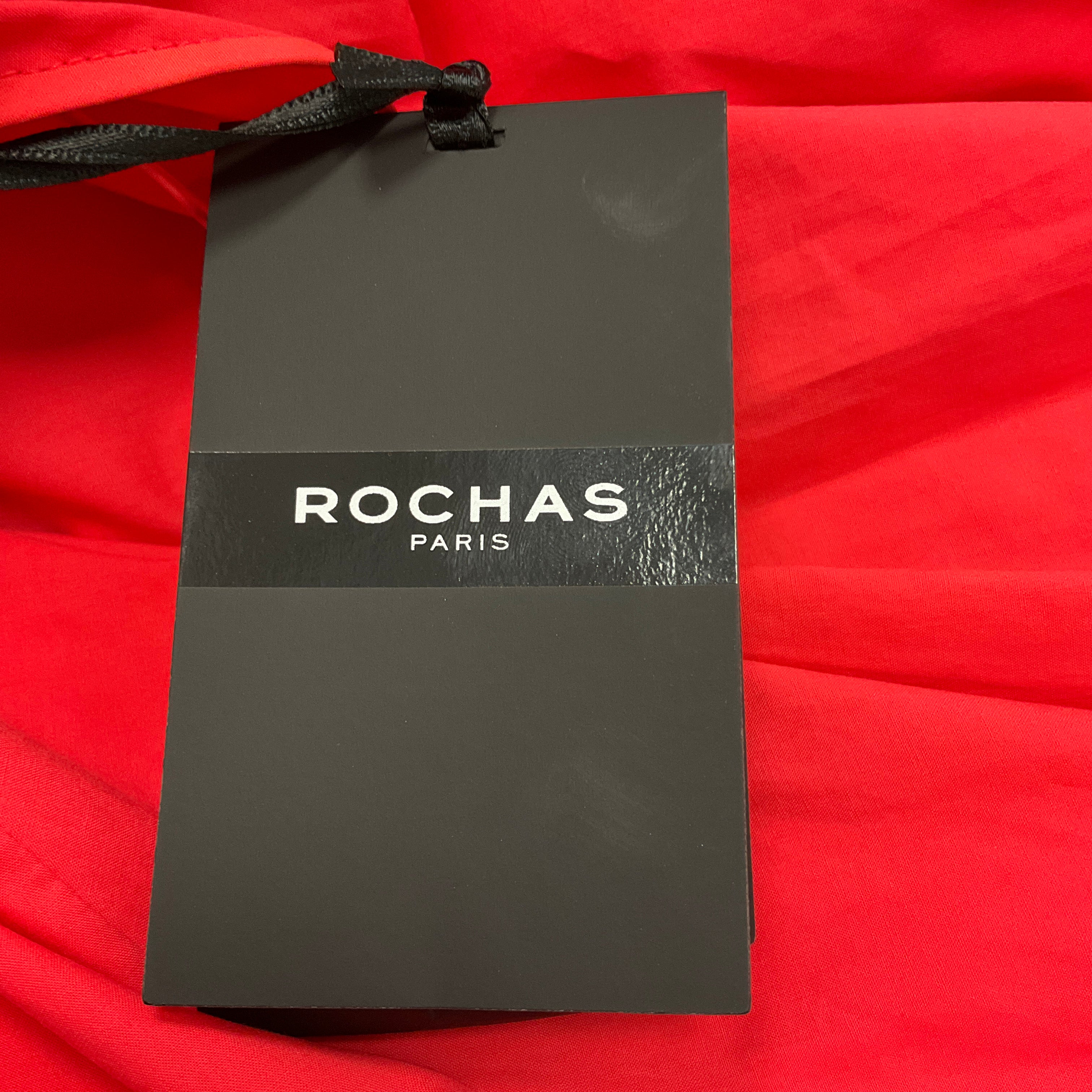 Rochas Red Sleeveless A-Line Midi Dress for Women - Elegant Party & Cocktail Attire - Perfect for Weddings, Evening Events & Special Occasions