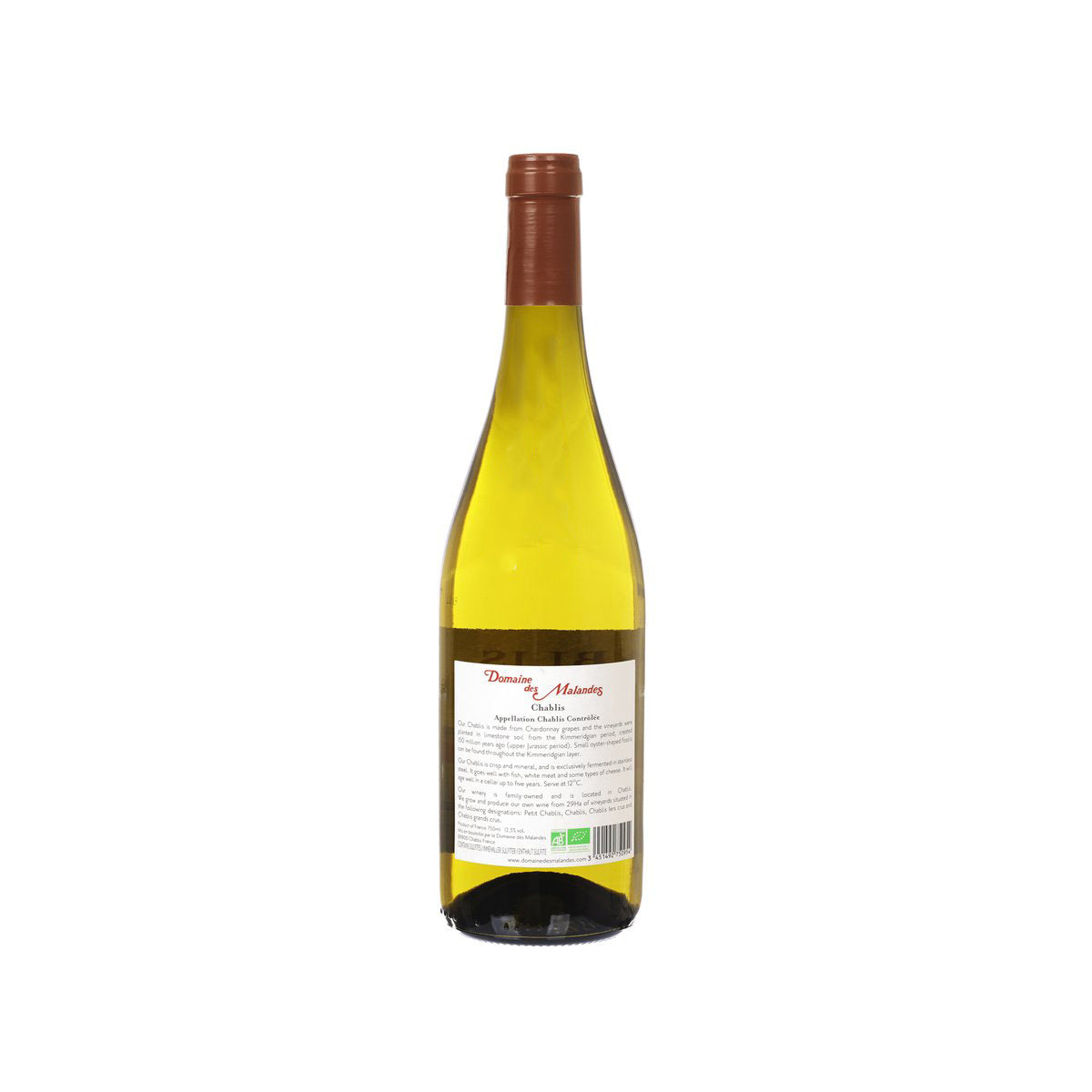 DOMAINE DES MALANDES Chablis 2023 French White Wine (750mL) - Perfect for Dinner Parties, Romantic Dinners & Wine Tasting Events
