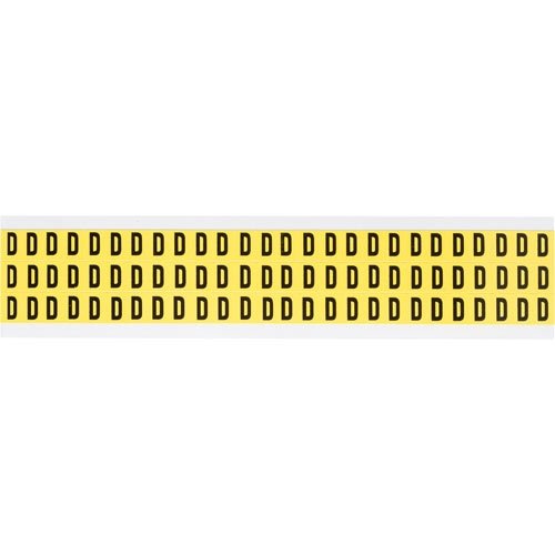 Brady 3410-D 34114 34 Series Indoor Number & Letter Label Cards - 50 Pack for Office Organization, Warehouse Shelving & Equipment Identification