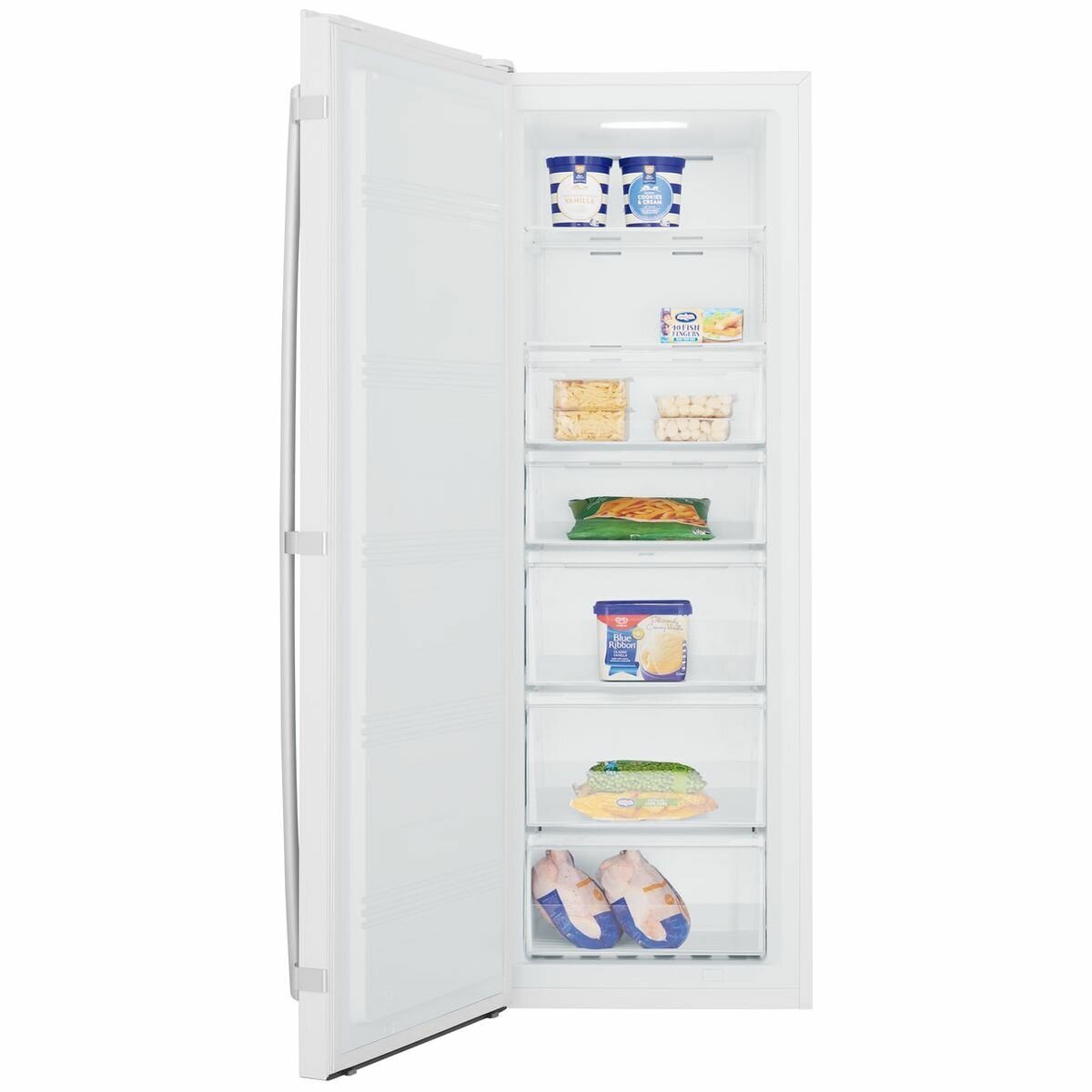 Westinghouse 238L Single Door Freezer - Energy Efficient White Upright Freezer (Model WFB2804WB) for Home, Restaurant & Grocery Storage