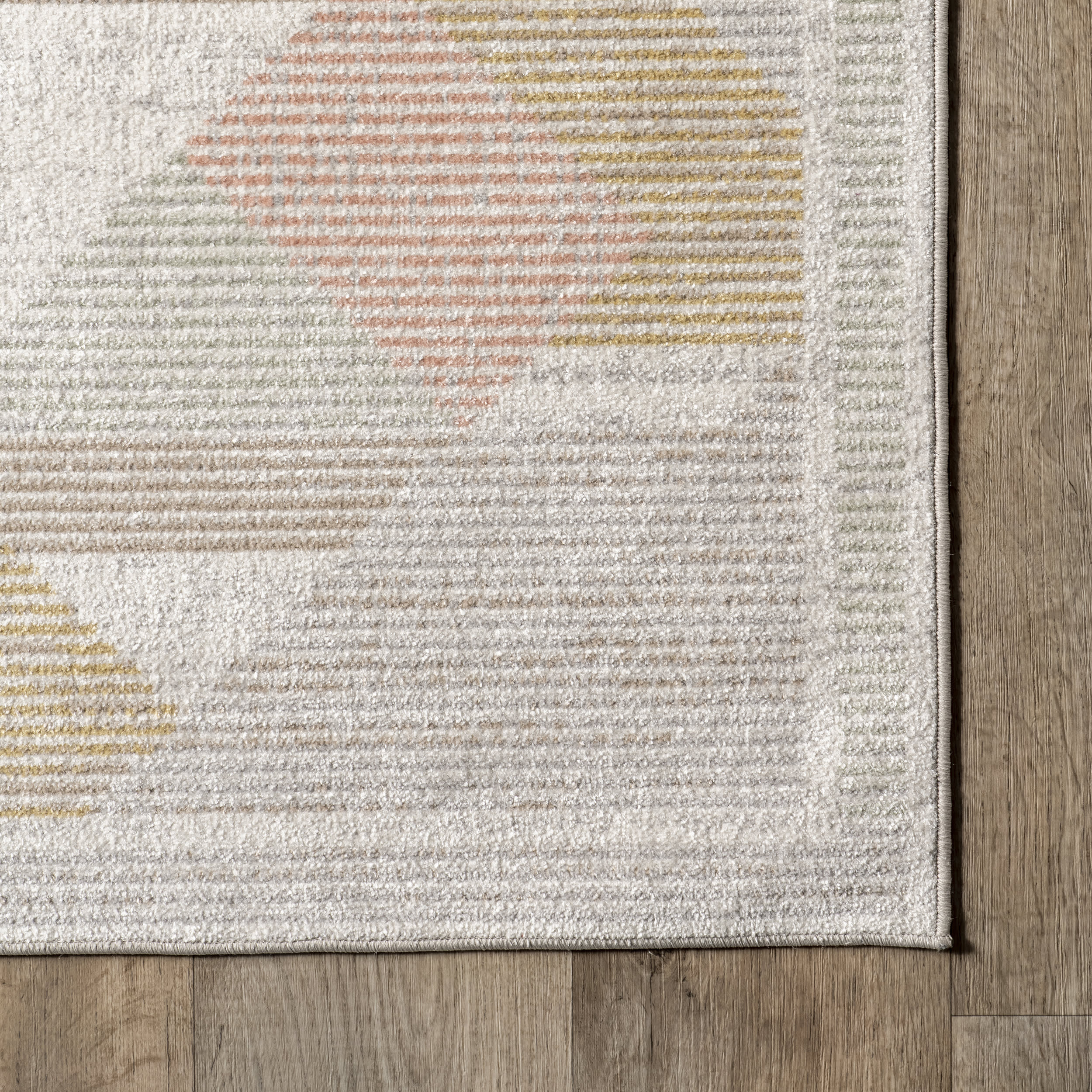 Azalia Washable Pastel Geometric Area Rug - Soft Beige Boho Chic Carpet for Living Room, Bedroom & Nursery | Non-Slip Easy Clean Modern Floor Decor