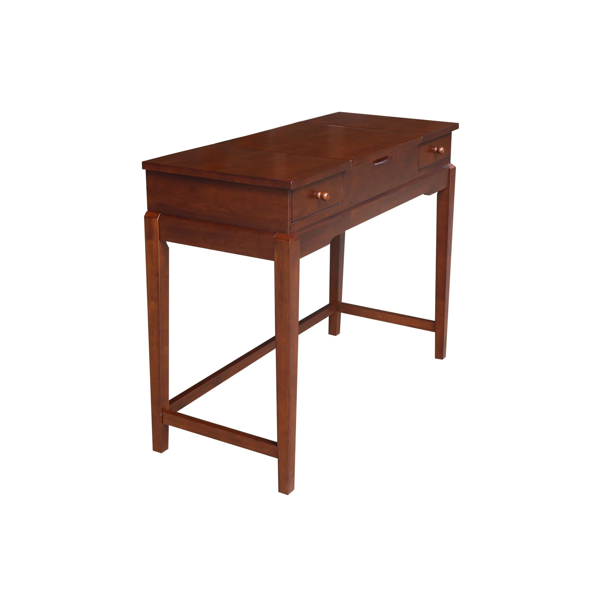 International Concepts Espresso Vanity Table with Matching Bench - Elegant Dressing Table Set for Bedroom, Makeup Vanity & Home Decor