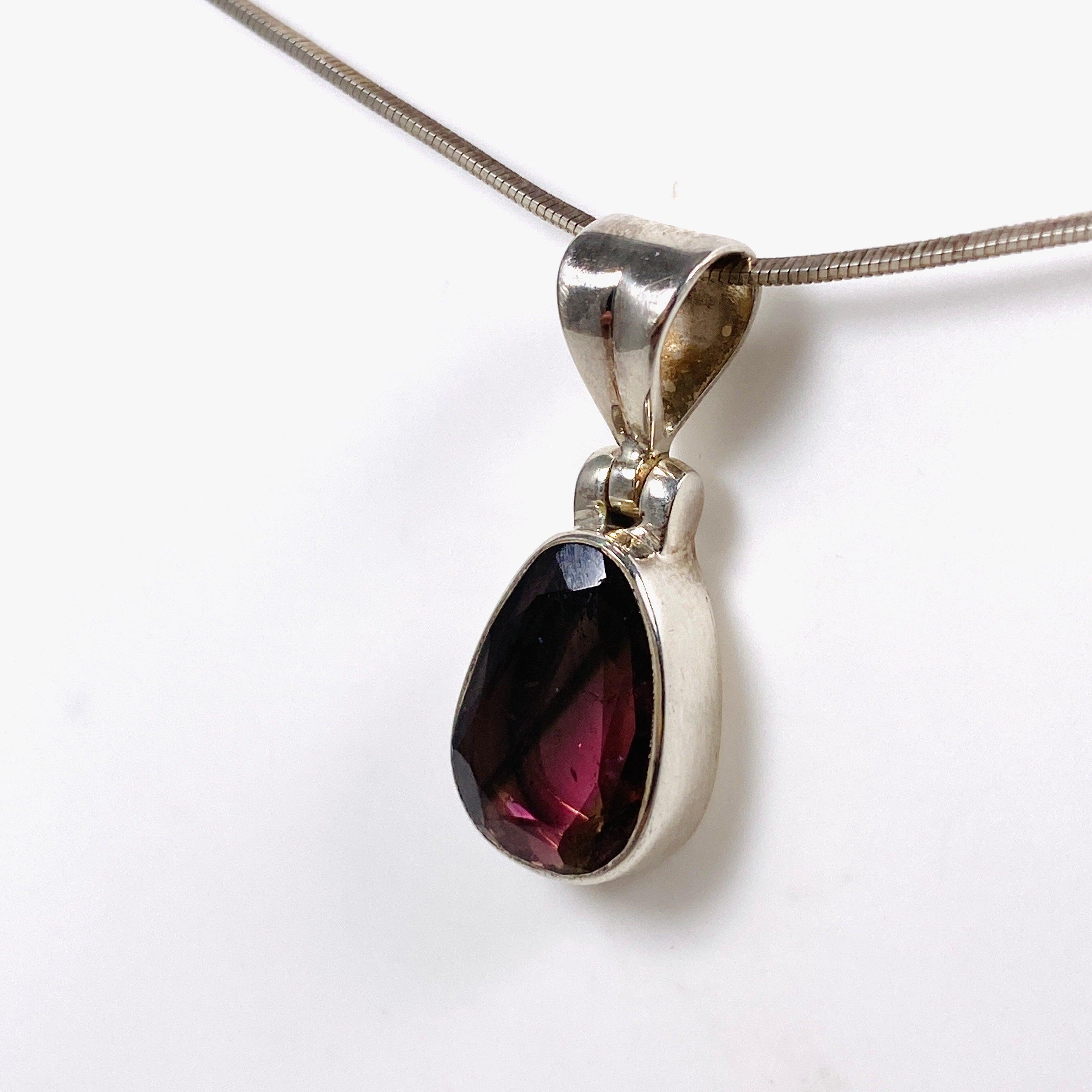 Natural Pink Tourmaline Faceted Pendant Necklace PPGJ583 - Elegant Jewelry for Women, Perfect Gift for Birthday, Anniversary & Valentine's Day