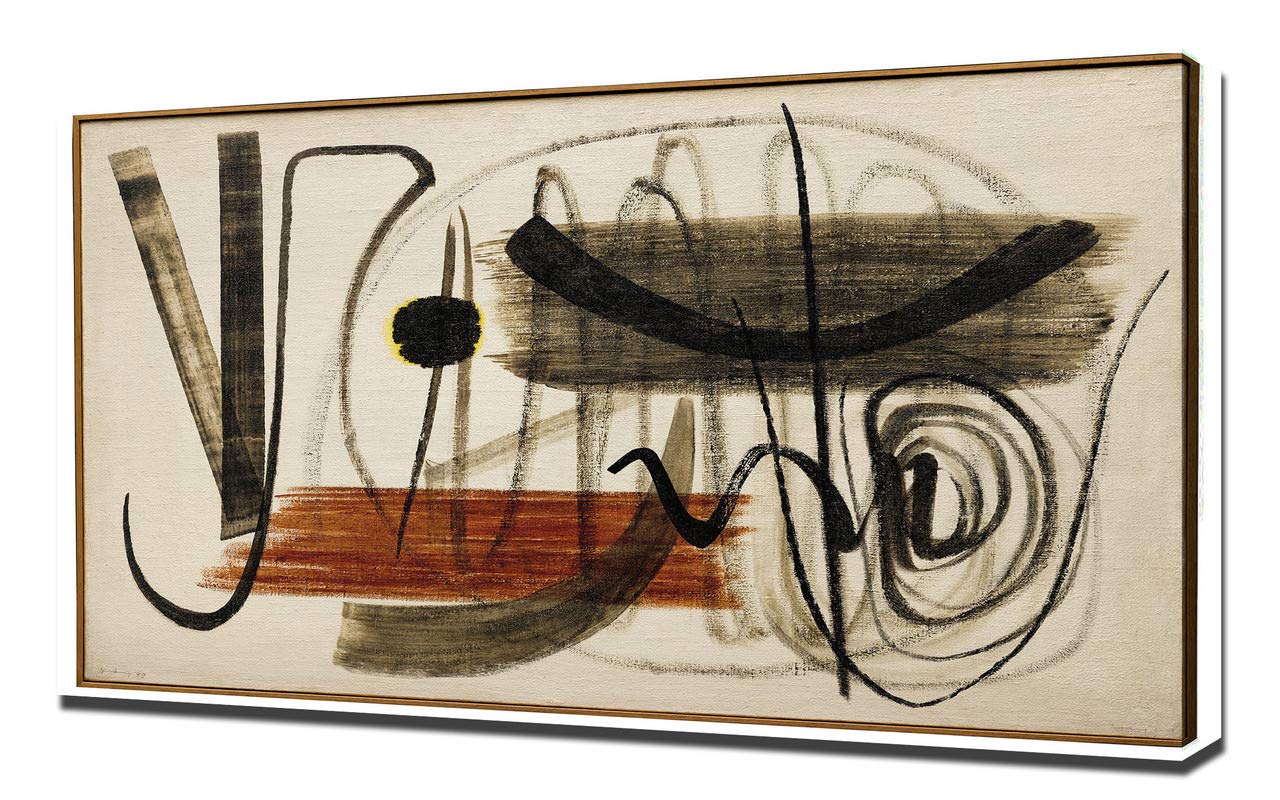 Hans Hartung Canvas Art Print - Modern Abstract Wall Decor - Stretched Canvas Wrap for Living Room, Bedroom & Office