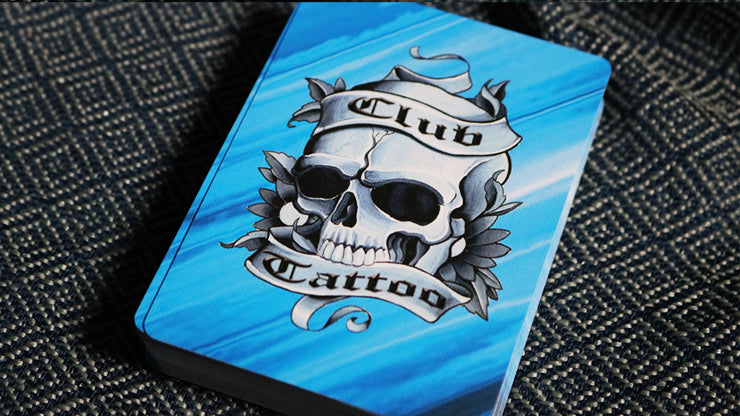 Premium Blue Bicycle Club Tattoo-Themed Playing Cards - 52 Deck for Poker, Magic Tricks & Collectors - Perfect for Game Nights, Parties & Gifts