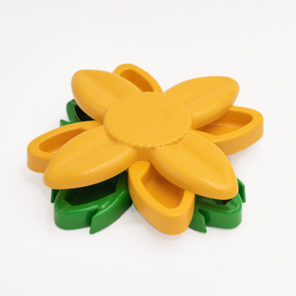 SmartyPaws Puzzler Sunflower Dog Toy - Interactive Treat Dispenser for Mental Stimulation & Training - Perfect for Boredom Relief & Indoor Playtime