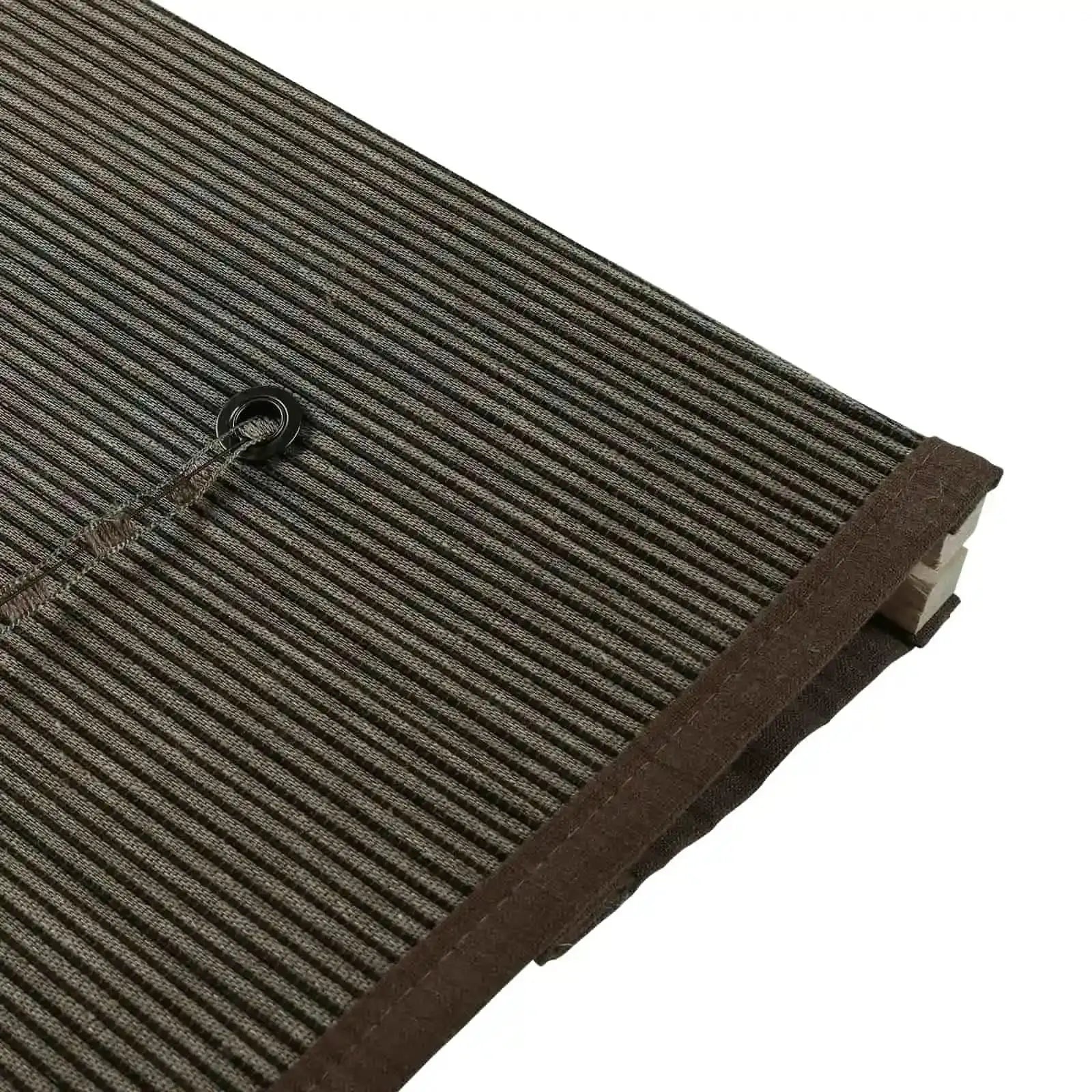 Rae Natural Flax Bamboo Woven Window Shade | Blackout Roller Blind for Privacy & Light Control | Perfect for Bedroom, Living Room & Office