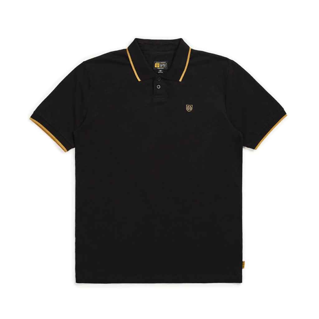 Brixton Guard Short Sleeve Polo Shirt for Men - Classic Black Cotton Casual Top for Golf, Work & Everyday Wear