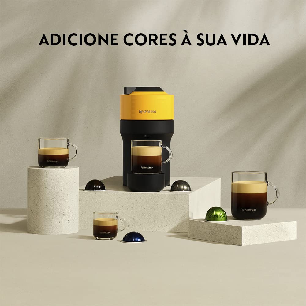 Nespresso Vertuo Pop Pacific Blue 110V Coffee Machine - Single Serve Espresso & Coffee Maker for Home & Office Use | Compact Design with Fast Heat-Up | Perfect for Small Spaces & Daily Brewing