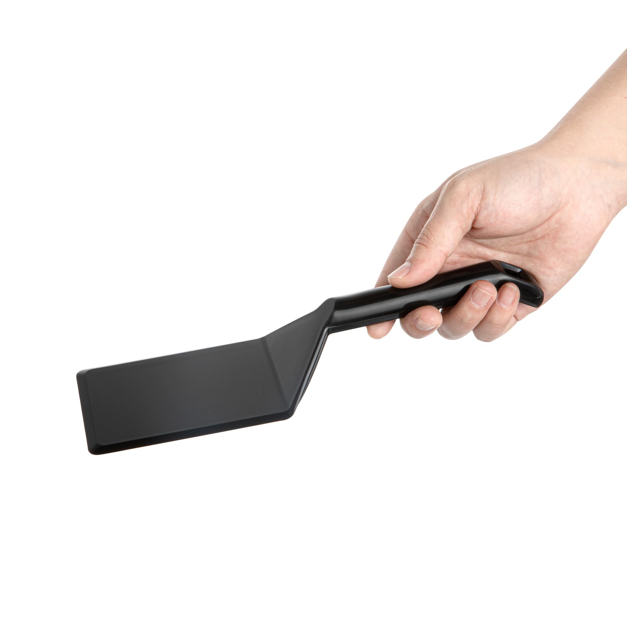 Restaurantware Cater Tek 10 Inch Disposable Serving Spatulas - 100 Pack Heavy-Duty Black Plastic Lasagna Spatulas with Wide Edge & Comfortable Handle for Cakes, Brownies, Eggs - Perfect for Catering, Buffets & Food Service