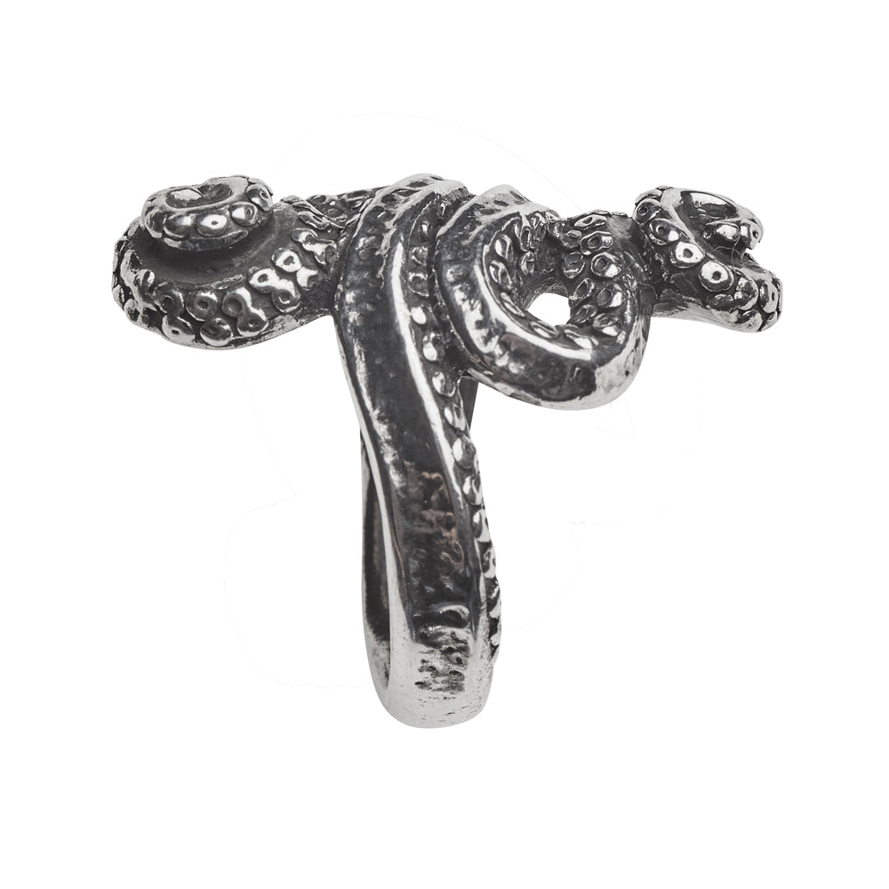 Kraken Tentacle Ring - Unique Octopus Tentacle Jewelry for Men & Women - Gothic Punk Steampunk Fashion Accessory - Perfect for Halloween, Cosplay, and Dark Aesthetic Outfits