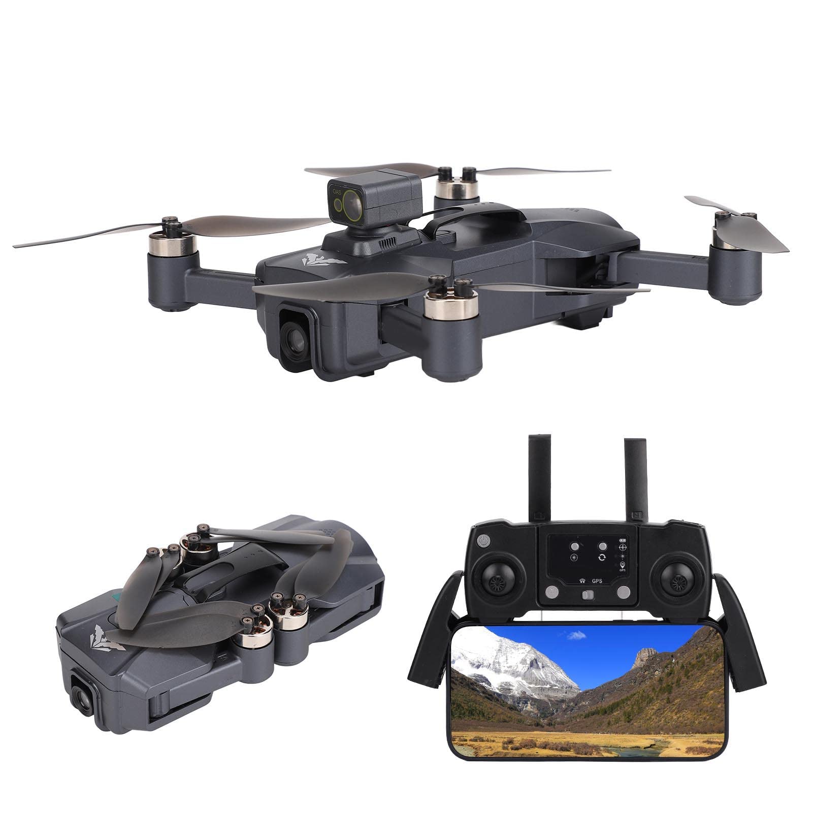**SUNGOOYUE GPS Drone with 4K HD Camera, 360° Obstacle Avoidance, Foldable Quadcopter for Adults & Kids - Perfect for Aerial Photography, Travel Vlogging & Outdoor Adventures (Includes 3 Batteries)**