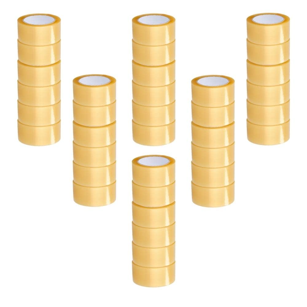 PSBM 2 Inch x 110 Yards Clear Acrylic Packing Tape - 72 Pack (1.75 Mil) for Dispenser Refill, Moving, Storage & Shipping | Heavy-Duty Packaging Tape for Box Sealing, Parcel Wrapping & Secure Transport