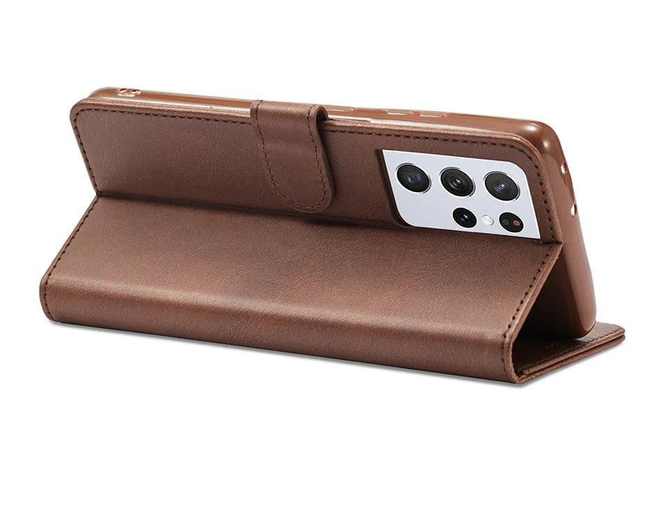 Samsung Galaxy S24 Plus Vegan Leather Wallet Case - Slim Protective Cover with Card Slots for Credit Cards & ID - Perfect for Daily Use, Travel, and Business