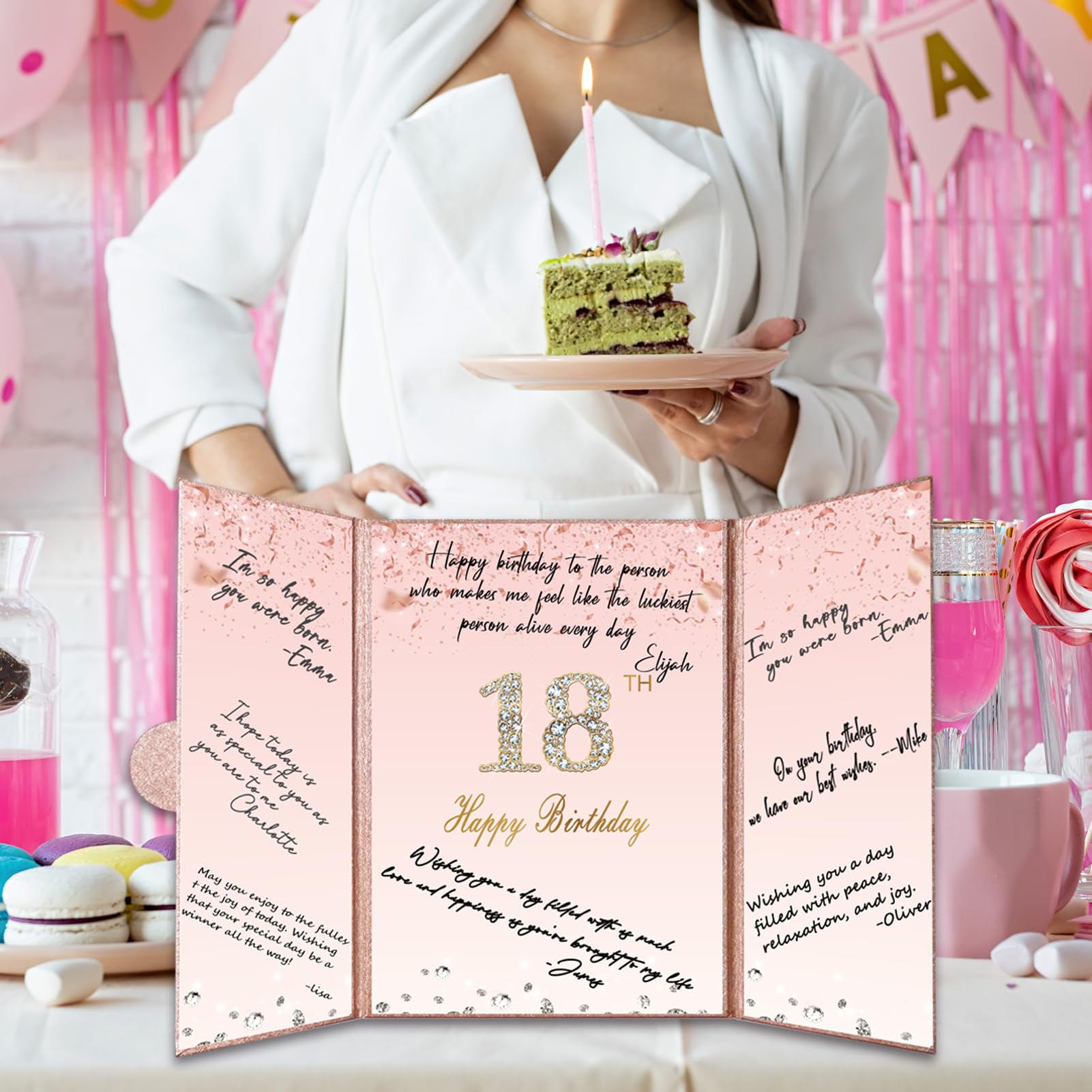 Elegant Rose Gold 18th Birthday Guest Book - 12
