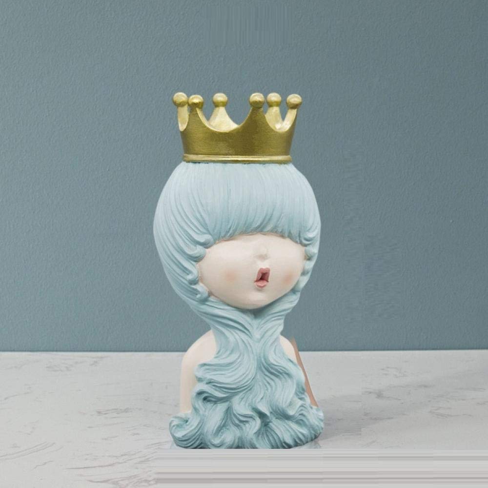 Abstract Figurine Sculpture - Modern Resin Statue of Cute Girl, Handcrafted Home Decor Ornament for Living Room, Bedroom, Bookshelf Display | Unique Gift Idea for Art Lovers & Collectors