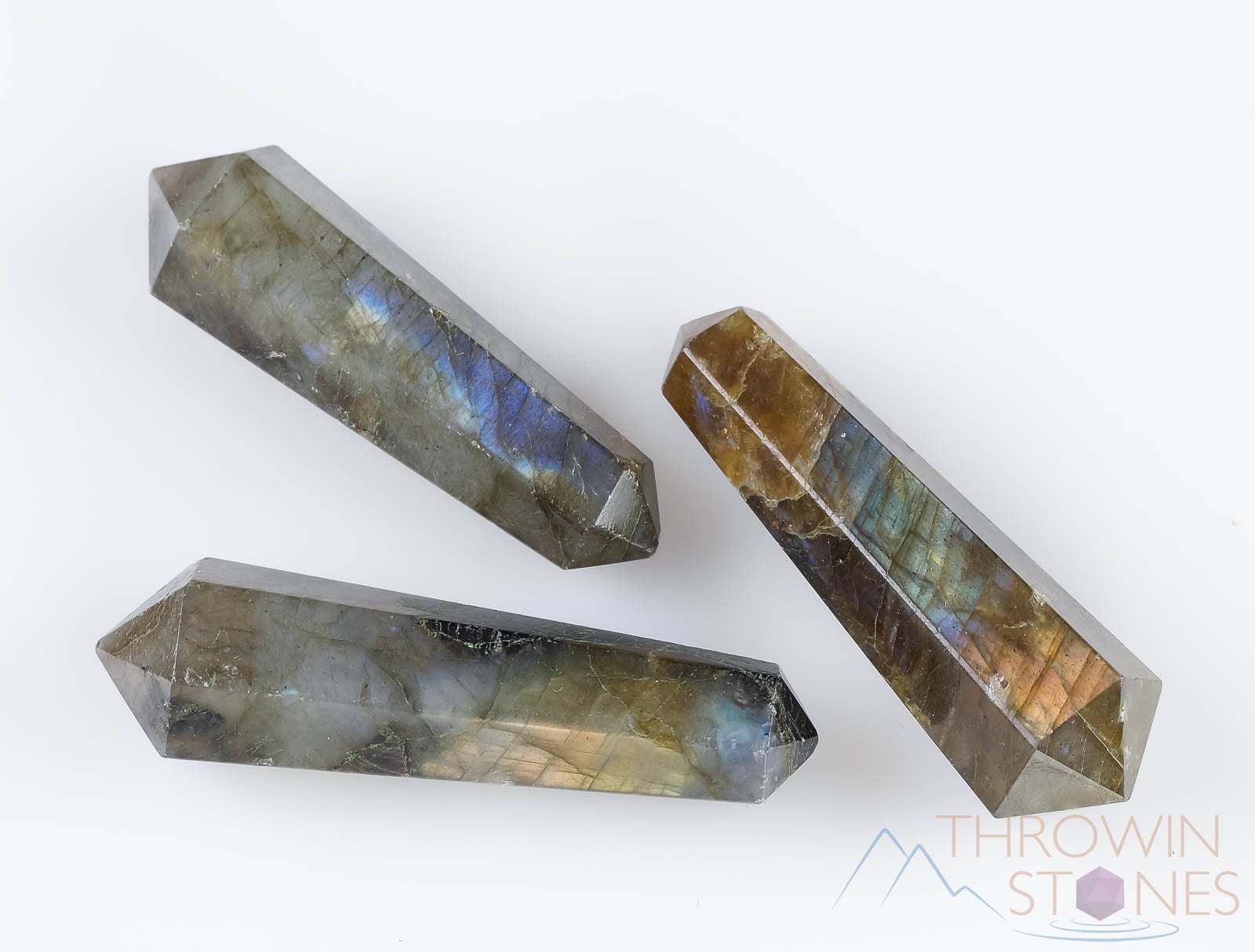 Natural Labradorite Crystal Points - Mini Raw Stones for Jewelry Making, Healing Crystals & Meditation | Perfect for DIY Crafts, Energy Healing & Spiritual Decor (E1395)