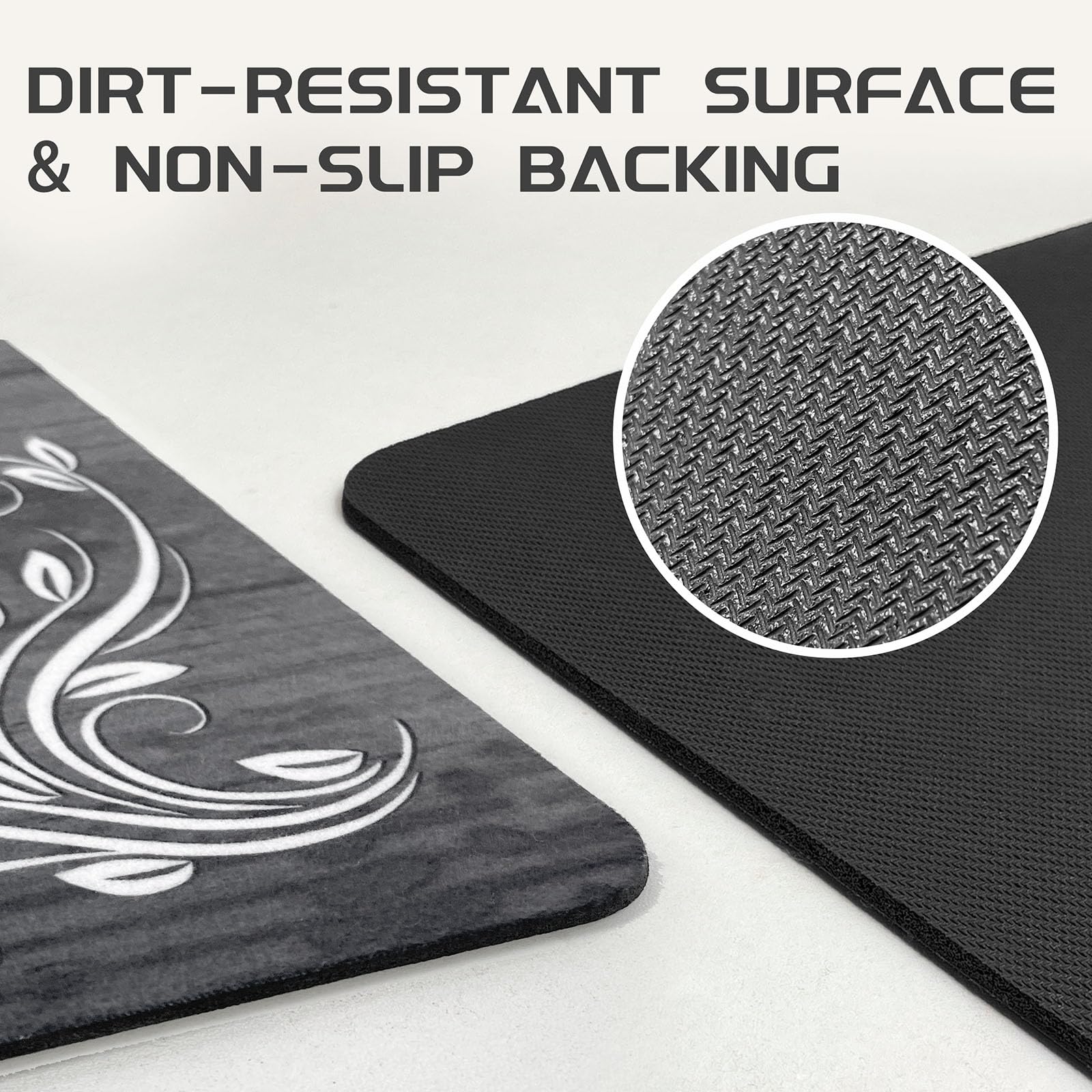 Non-Slip Waterproof Laundry Room Rug Runner 20x60 Inches - Washable Farmhouse Floor Mat for Mudroom, Washroom & Bathroom - Navy Blue & Black Decor | Perfect for High-Traffic Areas & Spill-Prone Spaces