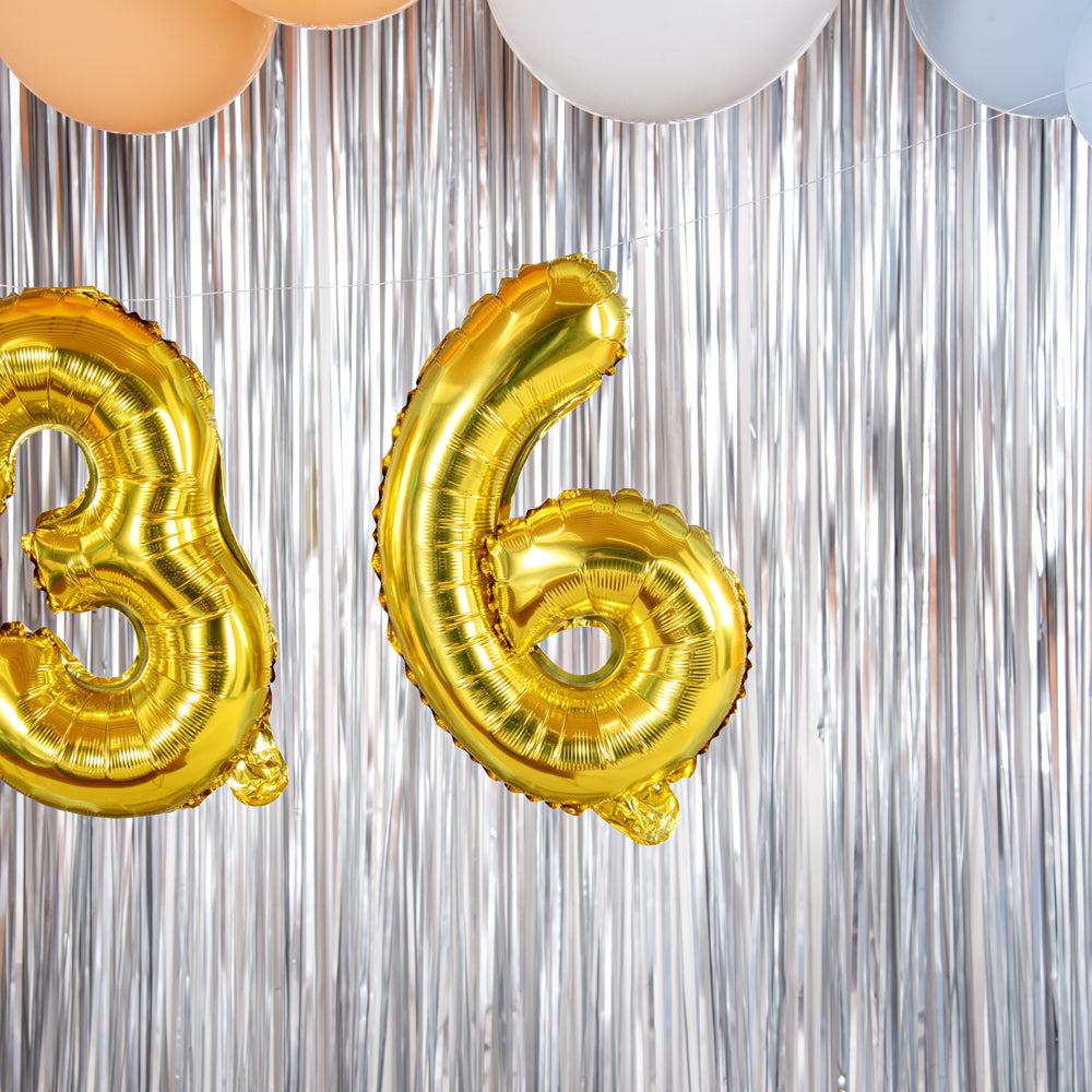 Balloonify Gold Mylar Number 6 Balloon - 16 Inch Large Foil Balloon for Birthday Parties, Anniversaries & Celebrations - 1 Count Box
