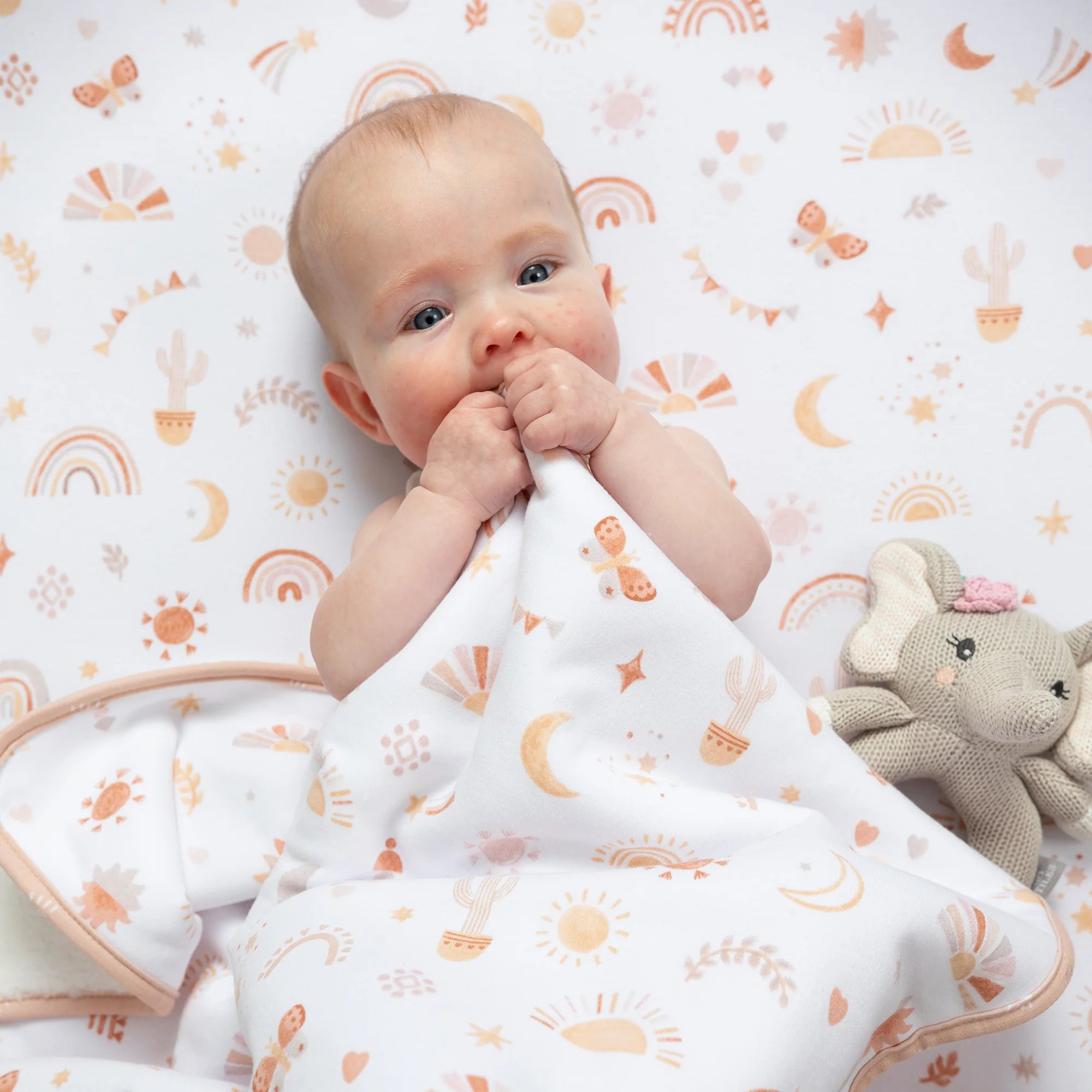 Organic Jersey Cotton Fitted Sheets 2 Pack - Soft Breathable Crib Sheets for Baby - Perfect for Nursery, Daycare & Travel Use