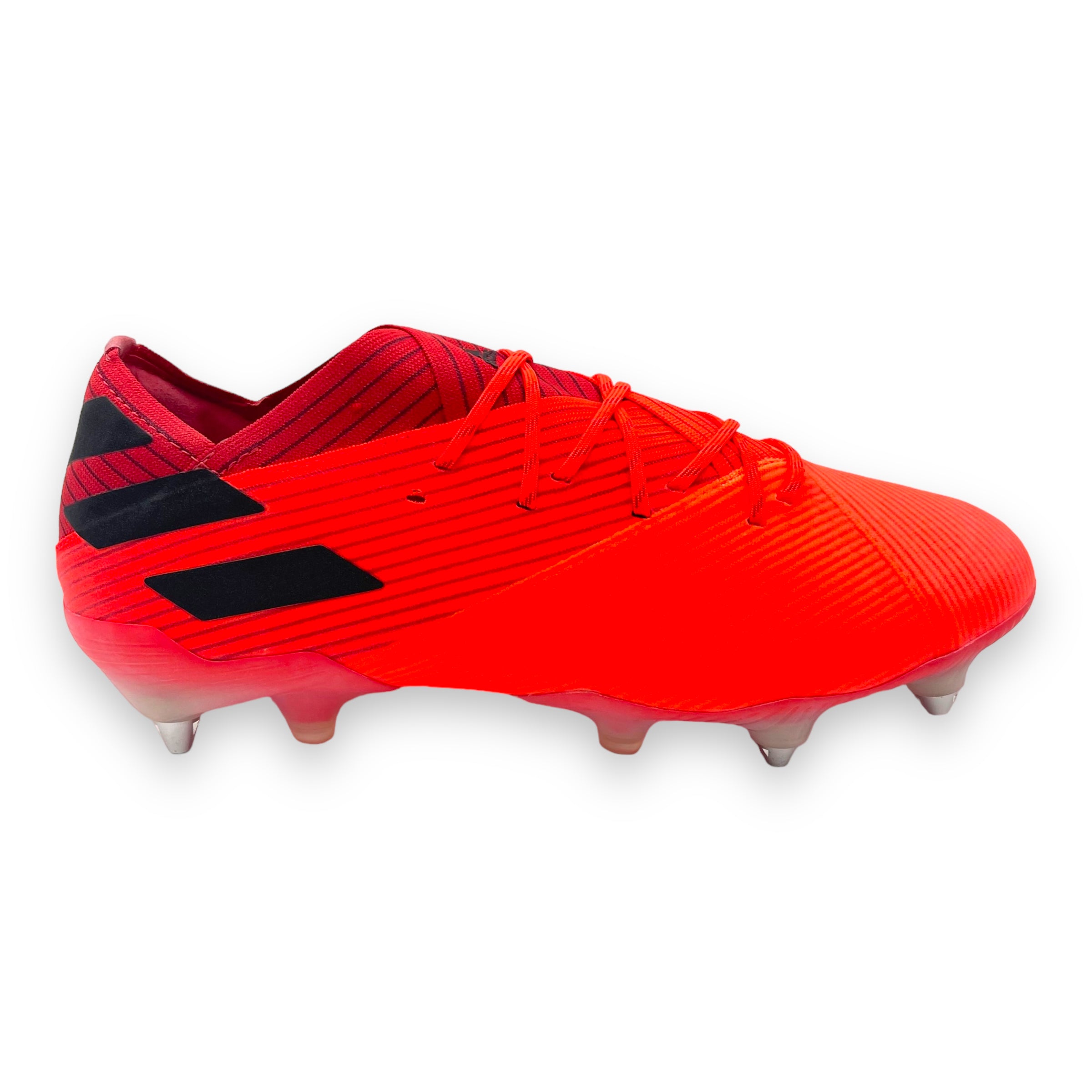 Adidas Nemeziz 19.1 SG Soccer Cleats - Signal Coral | Firm Ground Football Boots for Men | Lightweight & Agile Performance for Competitive Matches