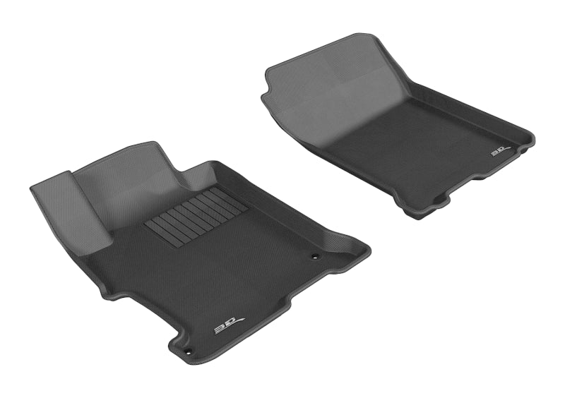 3D MAXpider Custom Fit All-Weather Floor Mats for 2013-2017 Honda Accord (1st Row, Black) - Premium Car Floor Liners for Ultimate Protection & Style - Perfect for Daily Commute, Road Trips & Family Protection
