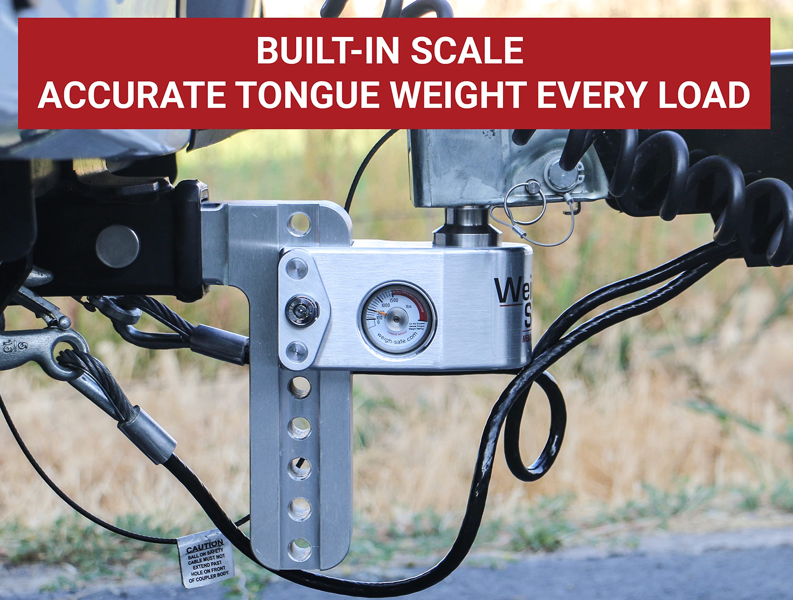 Weigh Safe Adjustable Trailer Hitch Ball Mount - 6