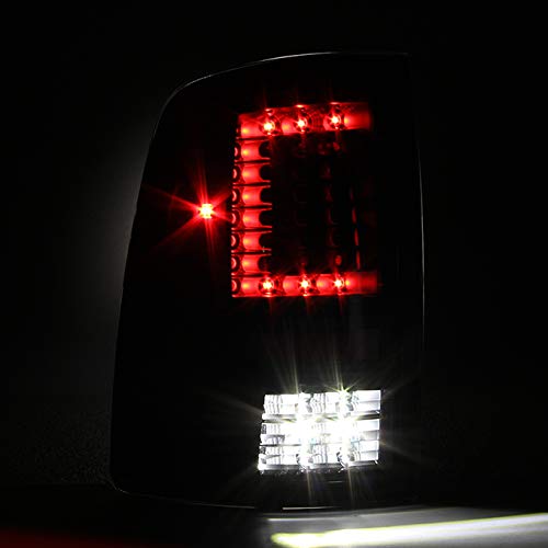 AKKON Smoked LED Taillights & 3rd Brake Light Kit for 2009-2018 Dodge Ram 1500/2500/3500 - Black C Strip Design, Enhanced Visibility & Style for Night Driving & Off-Road Adventures