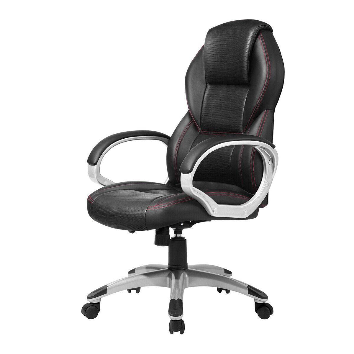 Premium CarteRE Leather High Back Office Chair - Ergonomic Gaming Chair with Lumbar Support for Home Office, Computer Desk, and Gaming Setup - Rolling Swivel Task Chair for Work and Play
