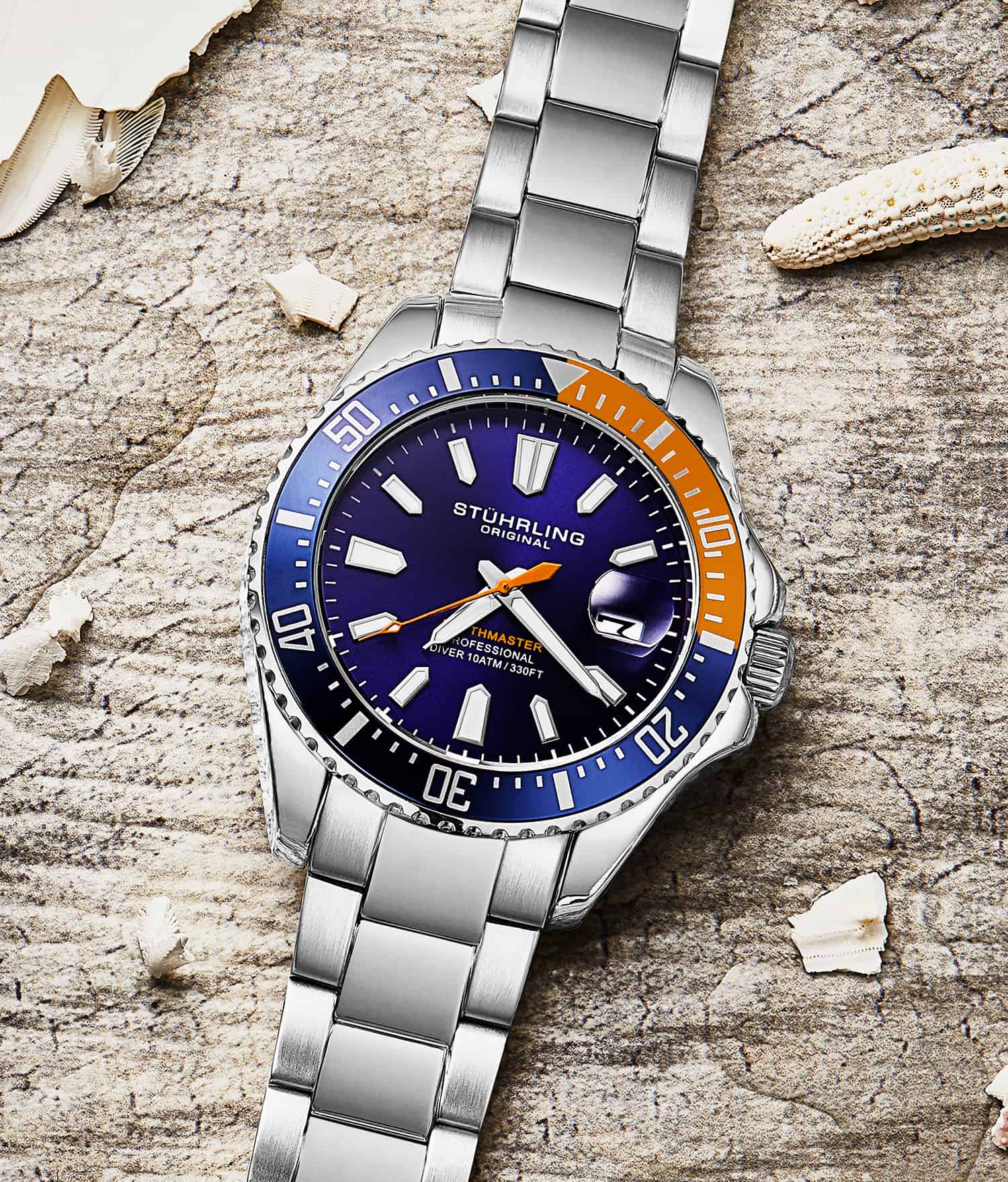 Depthmaster 3950A 42mm Quartz Diver Watch - Waterproof Luxury Dive Watch for Men - Perfect for Scuba Diving, Swimming & Outdoor Adventures