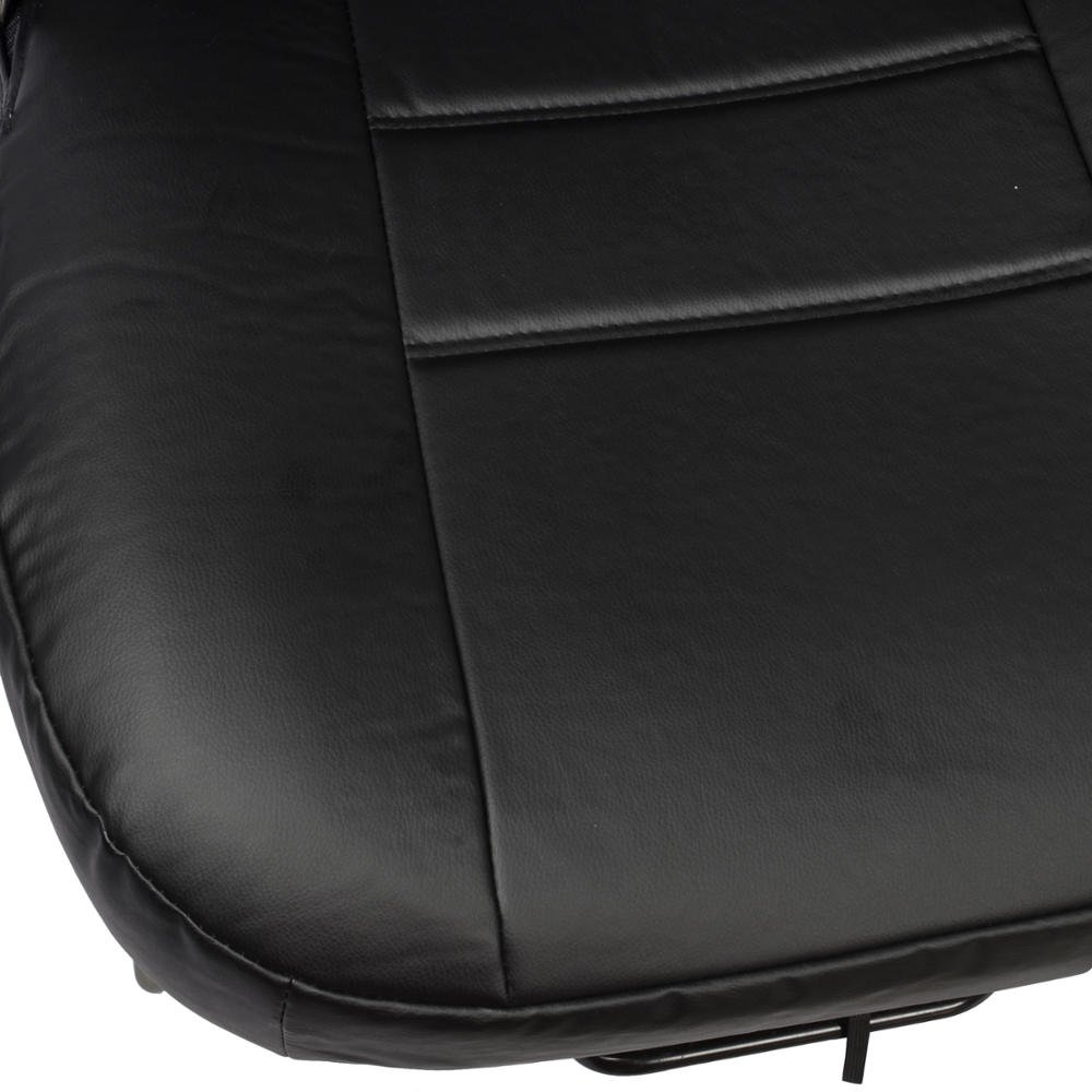 Premium BDK Black Leather Seat Covers for Trucks & SUVs - Side Armrest & Integrated Seatbelt Design, Luxury Leatherette, Semi-Custom Fit - Perfect for Off-Roading, Daily Commute & Interior Protection