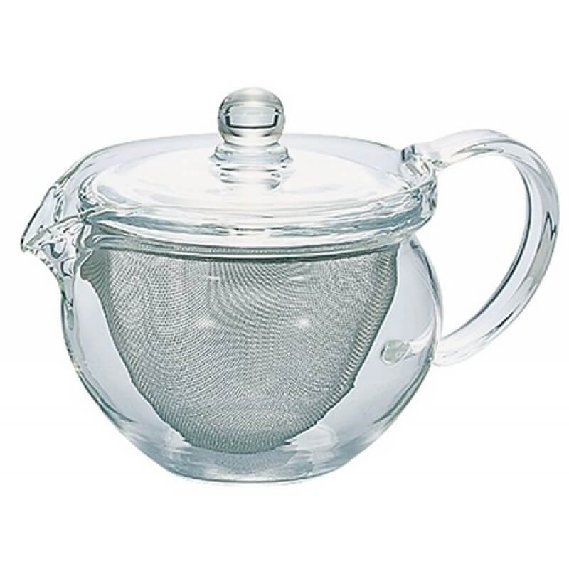 Hario Kyusu Japanese Teapot - 450ml Ceramic Tea Pot with Stainless Steel Filter for Green Tea, Sencha & Loose Leaf Tea - Perfect for Home, Office & Tea Ceremonies