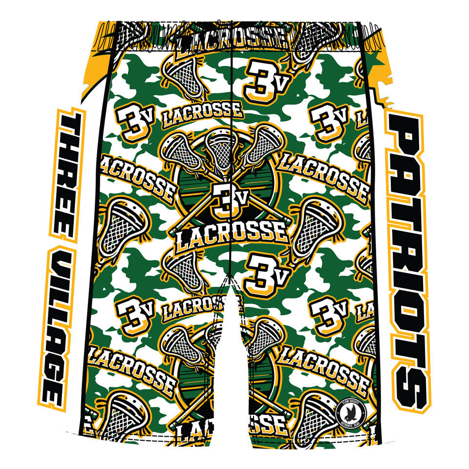 **Boys & Mens Three Village Lacrosse Shorts - Breathable Athletic Shorts for Lacrosse & Sports - Perfect for Training, Games & Casual Wear**