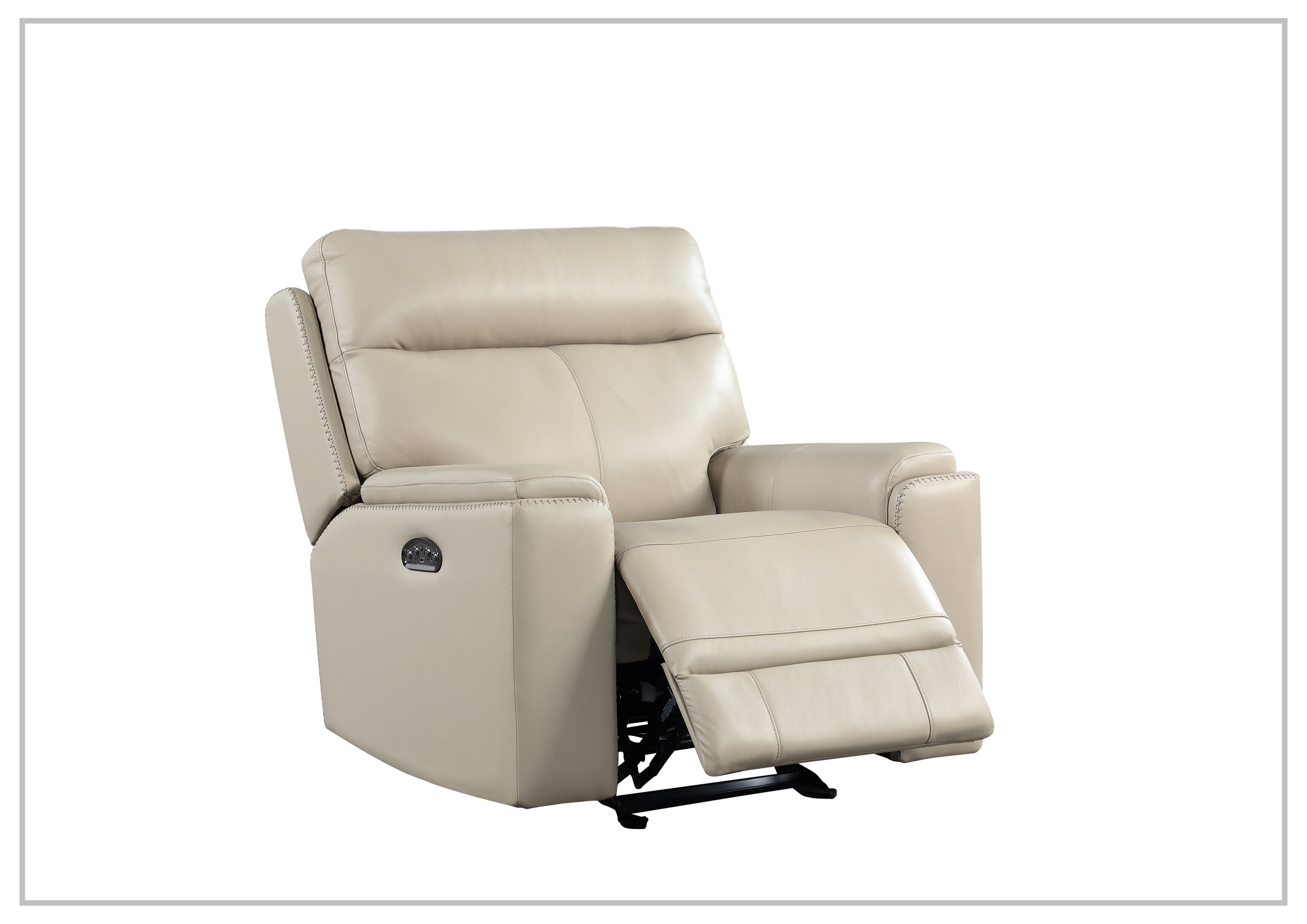 Gio Italia Bruna Leather Power Reclining Glider Chair - Modern Recliner for Living Room, Nursery & Home Theater - Electric Adjustable Comfort Sofa for Relaxing & Nursing