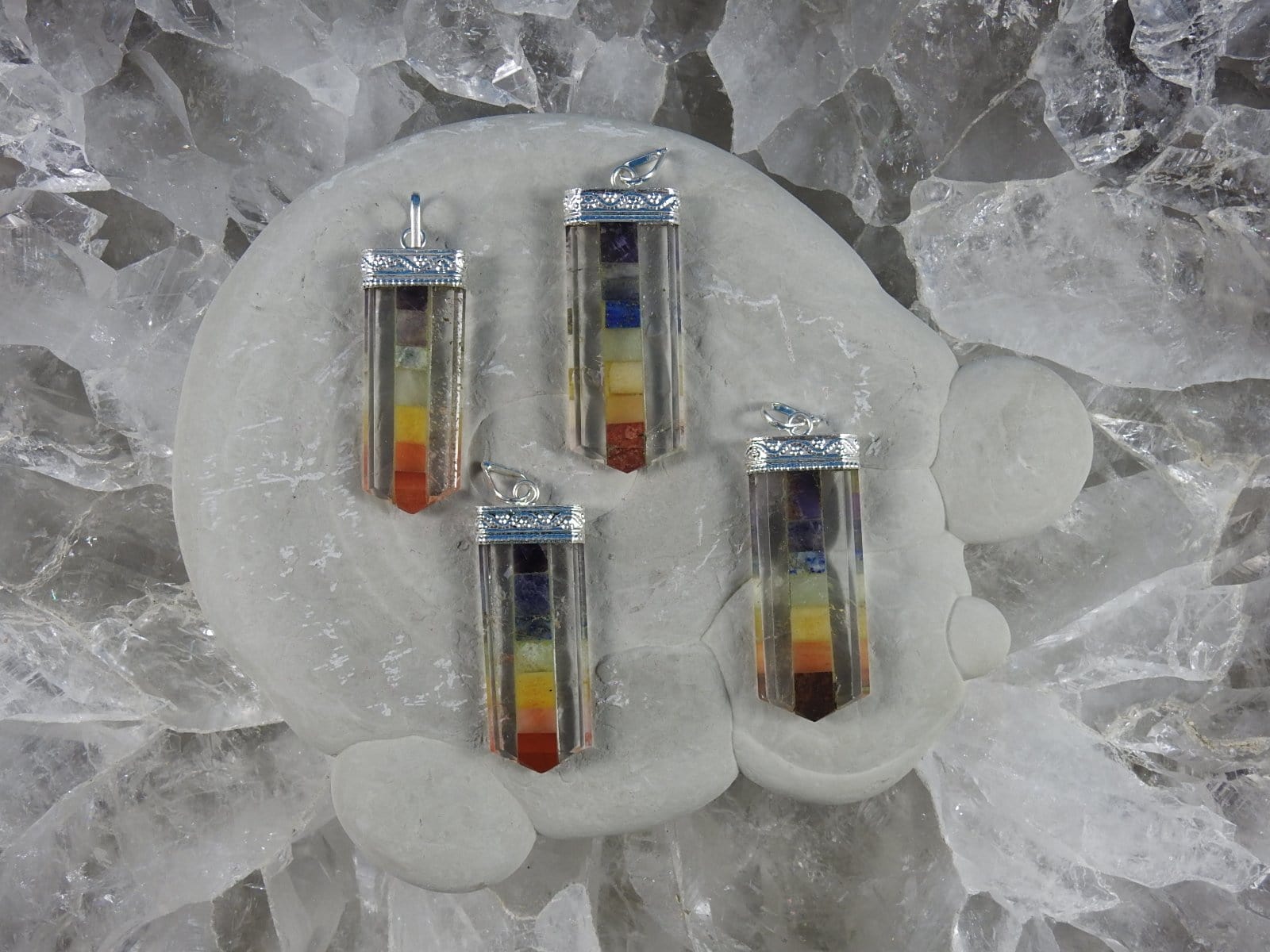 Natural Clear Quartz Chakra Healing Pendant Necklace - Spiritual Energy Balance & Meditation Jewelry for Women & Men | Perfect for Yoga, Reiki, Chakra Cleansing & Positive Energy