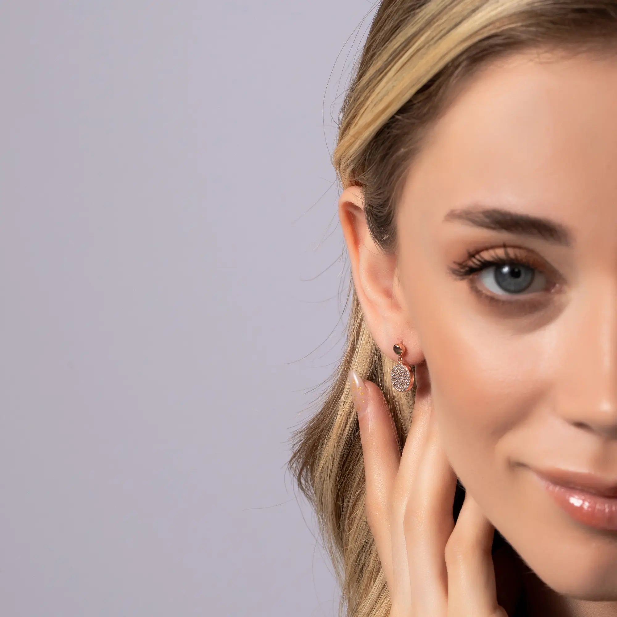 Circle Stony Earrings for Women - Minimalist Boho Stone Hoop Earrings | Perfect for Casual Wear, Date Night & Festival Outfits