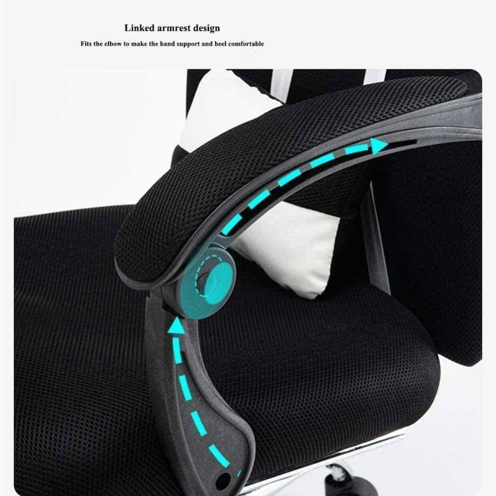 Ergonomic High Back Gaming Chair with Lumbar Support - Racing Style Office Computer Desk Chair for Home & Work - Adjustable Swivel & Lift Mechanism for Comfortable Gaming, Working & Studying