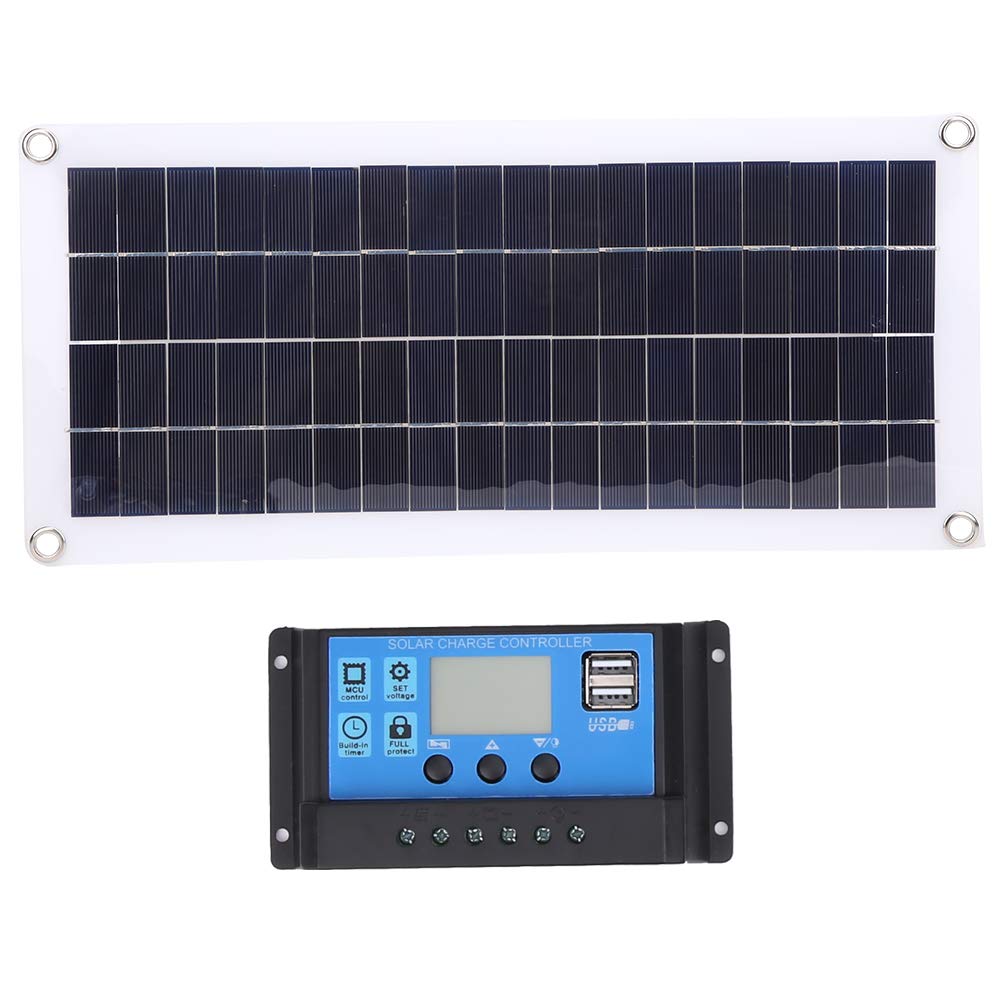 20W 18V Solar Charge Controller with Digital Display & USB Ports - High Efficiency MPPT Regulator with Reverse Current Protection for Solar Panels, RV, Boat, and Outdoor Power Systems - Perfect for Camping, Off-Grid Living, and Emergency Backup Power