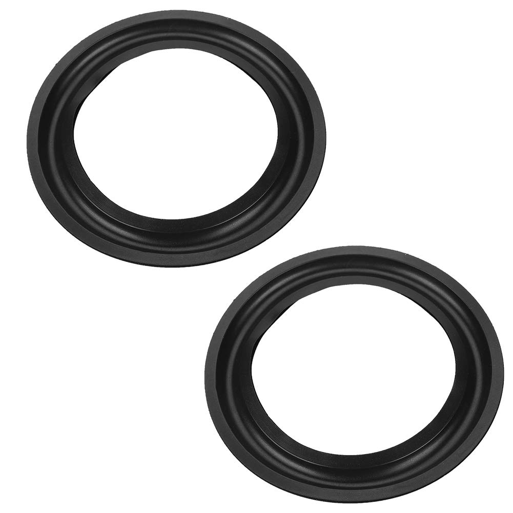 2Pcs Black 5/4 Inch Speaker Rubber Edge - Subwoofer Foam Edge Repair Kit for Audio Equipment, Home Theater & Car Speaker Systems (4 Inch)