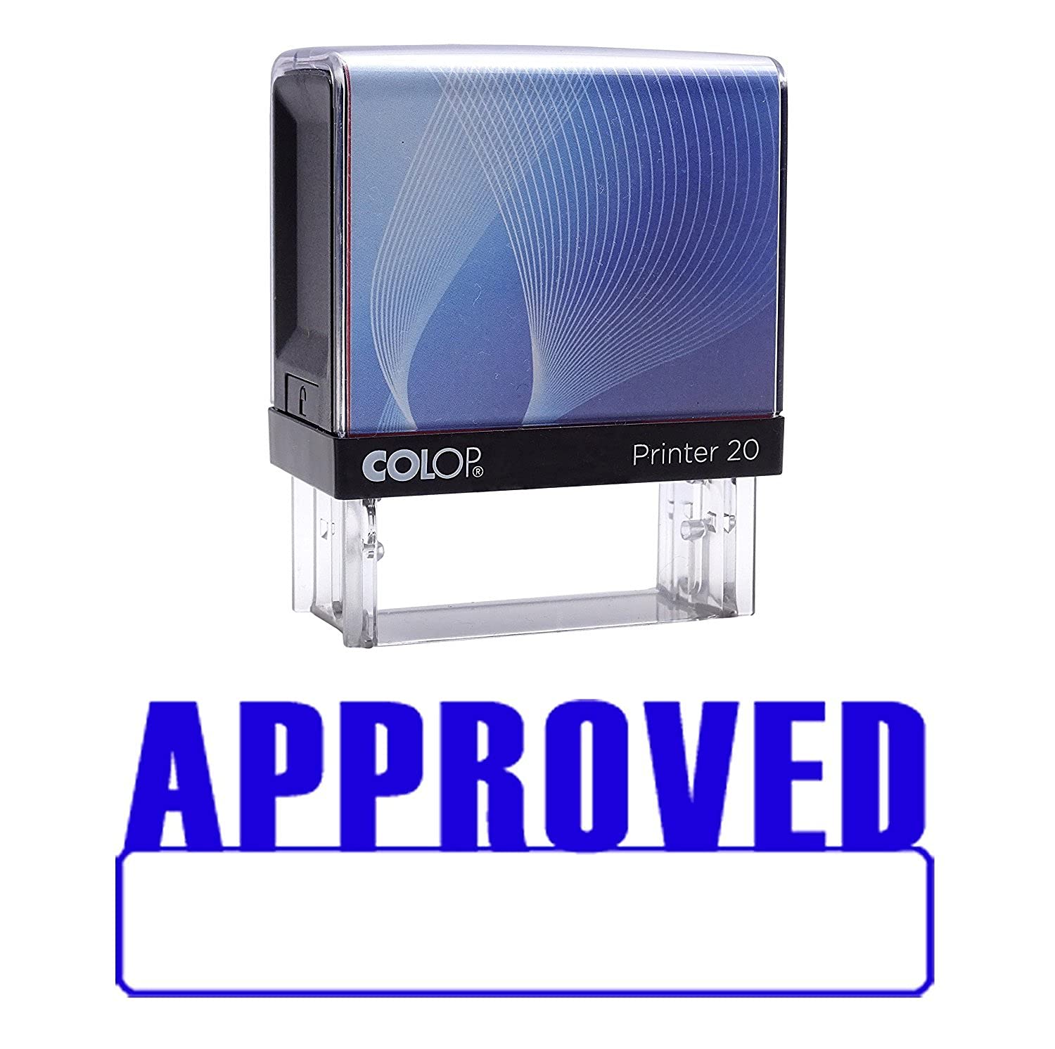 Custom Self-Inking Rubber Stamp with Blue Ink - Approved Office Stamp for Documents, Contracts & Paperwork | Perfect for Business, Legal & Notary Use