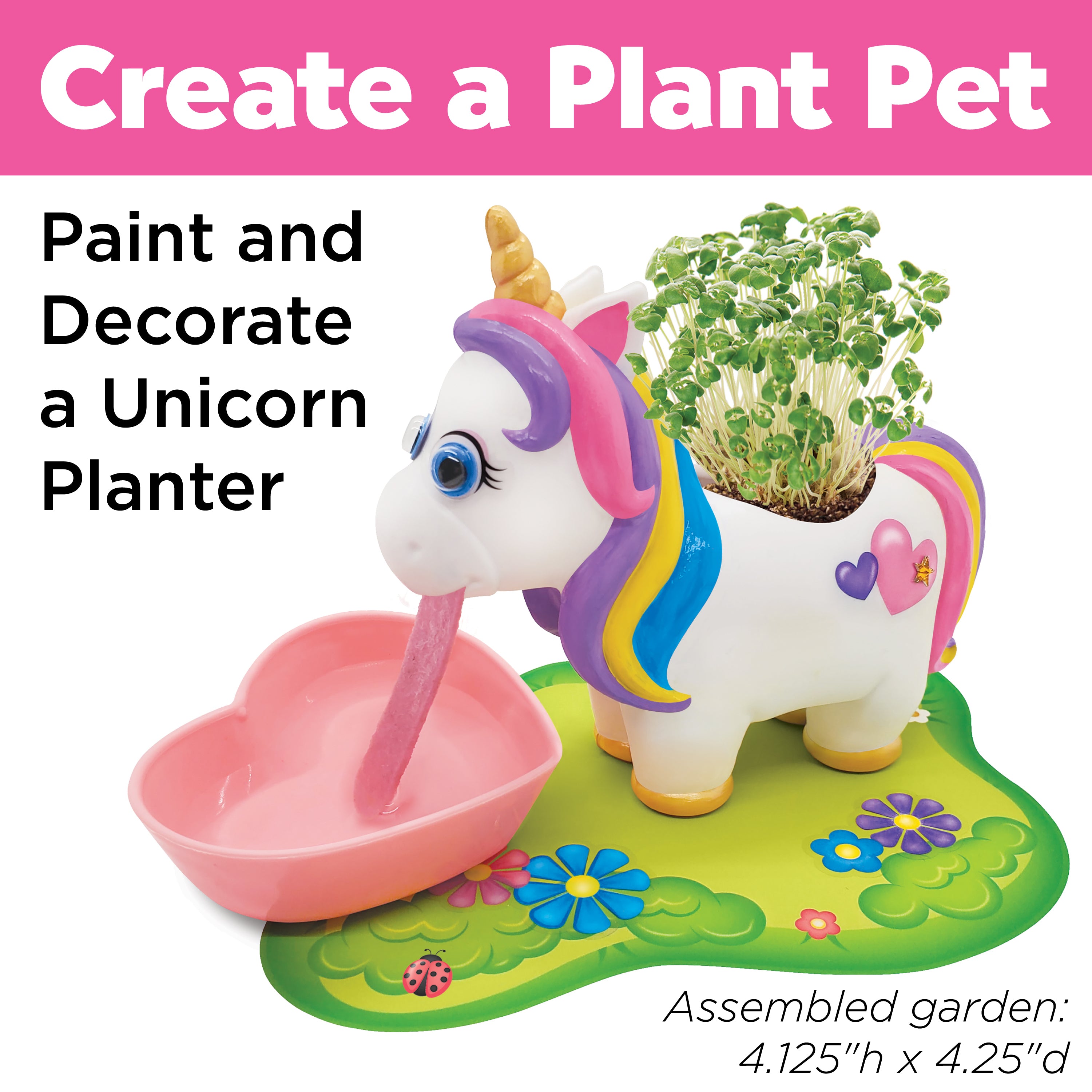 Creativity for Kids Self Watering Unicorn Garden Kit - Grow Magical Flowers with Easy Watering System - Perfect STEM Toy for Girls Ages 6-12, Great for Indoor Gardening & Birthday Gifts