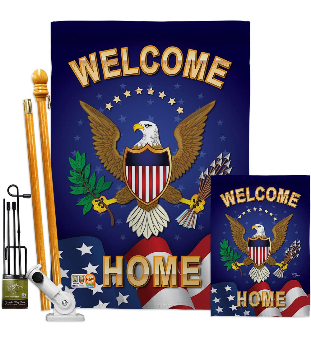 Double-Sided USA Made Military Garden Flags 28x40 Inch - Armed Forces Service Branch Support Banner for Veterans, Patriotic Yard Decoration - Perfect for Memorial Day, Veterans Day & Front Porch Displays