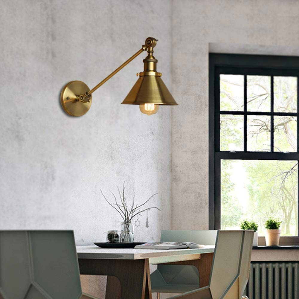 Adjustable Swing Arm Wall Sconce - 7