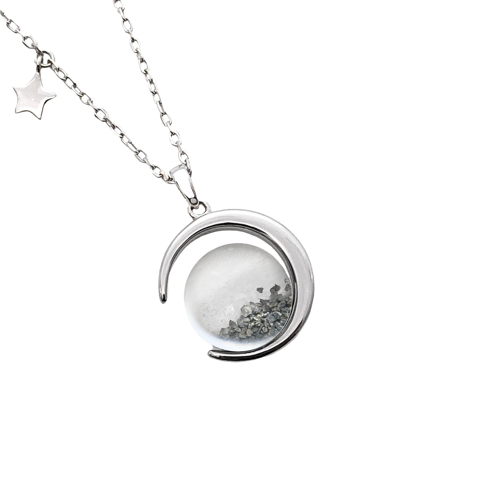 Real Moon Rock Meteorite Necklace - Authentic Lunar Meteorite NWA 11788 with NASA Certification | Unique Astronomy Jewelry Gift for Men & Women | Perfect for Space Enthusiasts, Science Lovers & Romantic Gifts