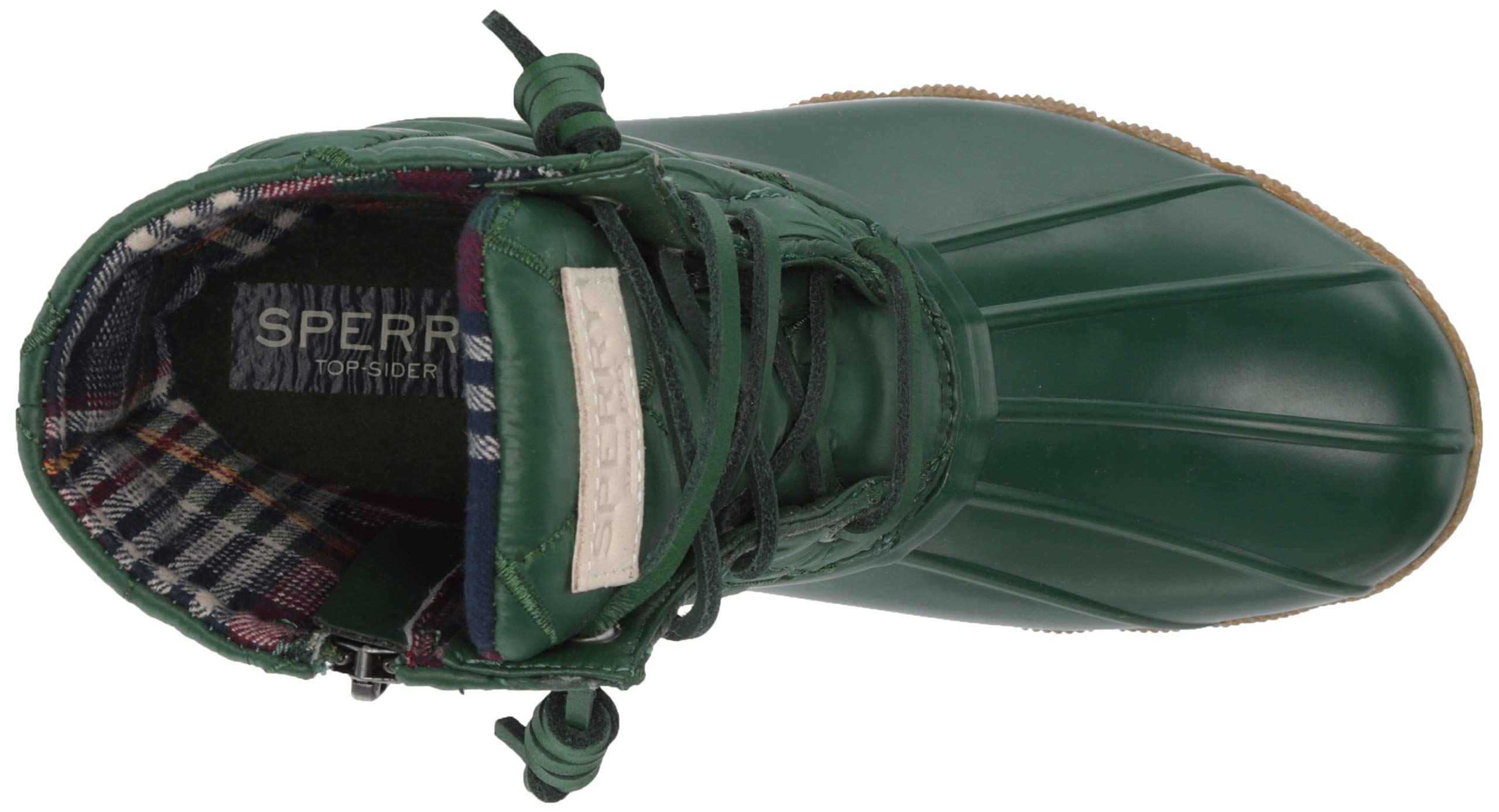 Sperry Women's Waterproof Rain Boots - Nylon Quilted Green Size 6 | Comfortable & Stylish for Outdoor Adventures, Gardening, and Wet Weather