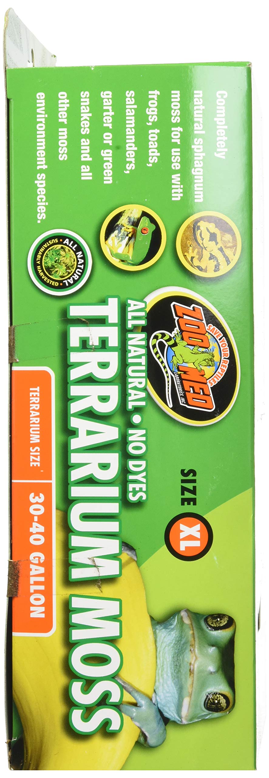 Premium Zoo Med Terrarium Moss - Natural Terrarium Substrate for Reptiles, Amphibians & Vivariums | Ideal for Habitat Decoration, Moisture Retention & Bioactive Setups