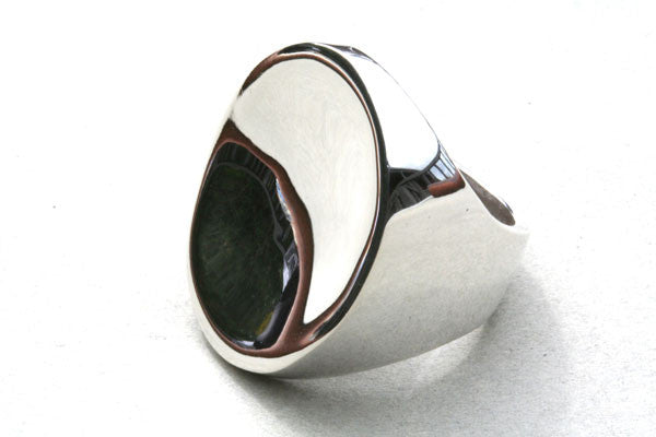 Sterling Silver Long Concave Signet Ring for Men & Women - Elegant Minimalist Jewelry for Everyday Wear, Gifts & Special Occasions