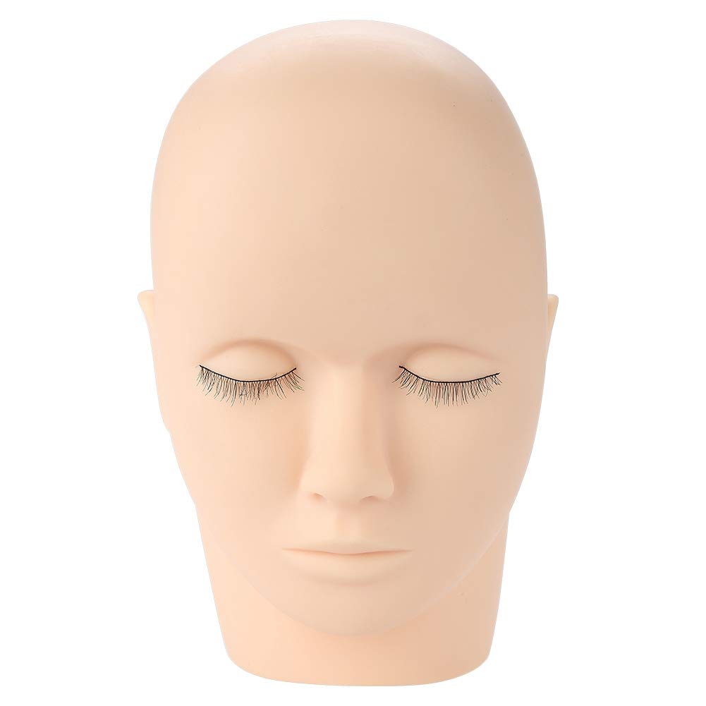 Professional Lash Mannequin Head for Makeup & Eyelash Extension Training - Soft Touch Rubber Cosmetology Practice Doll Head - Easy to Clean with Essential Oils - Perfect for Beauty Schools, Salons & Home Practice