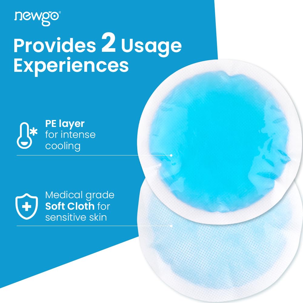 NEWGO Reusable Ice Pack for Ankle Injuries - Small Gel Ice Packs for Sprains, Swelling & Pain Relief - Perfect for Sports Injuries, Post-Surgery Recovery & First Aid Kits